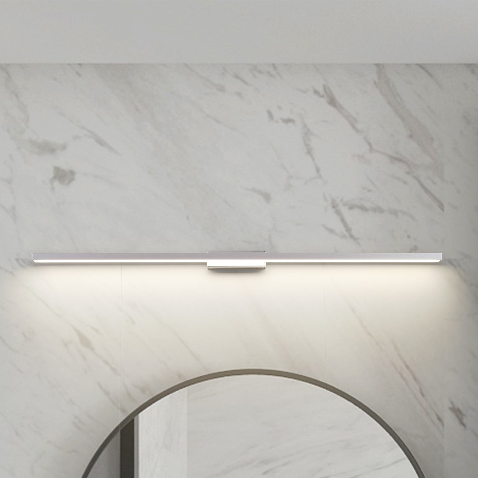 LED speillampe Alenia 120 cm aluminium IP44 forfra
