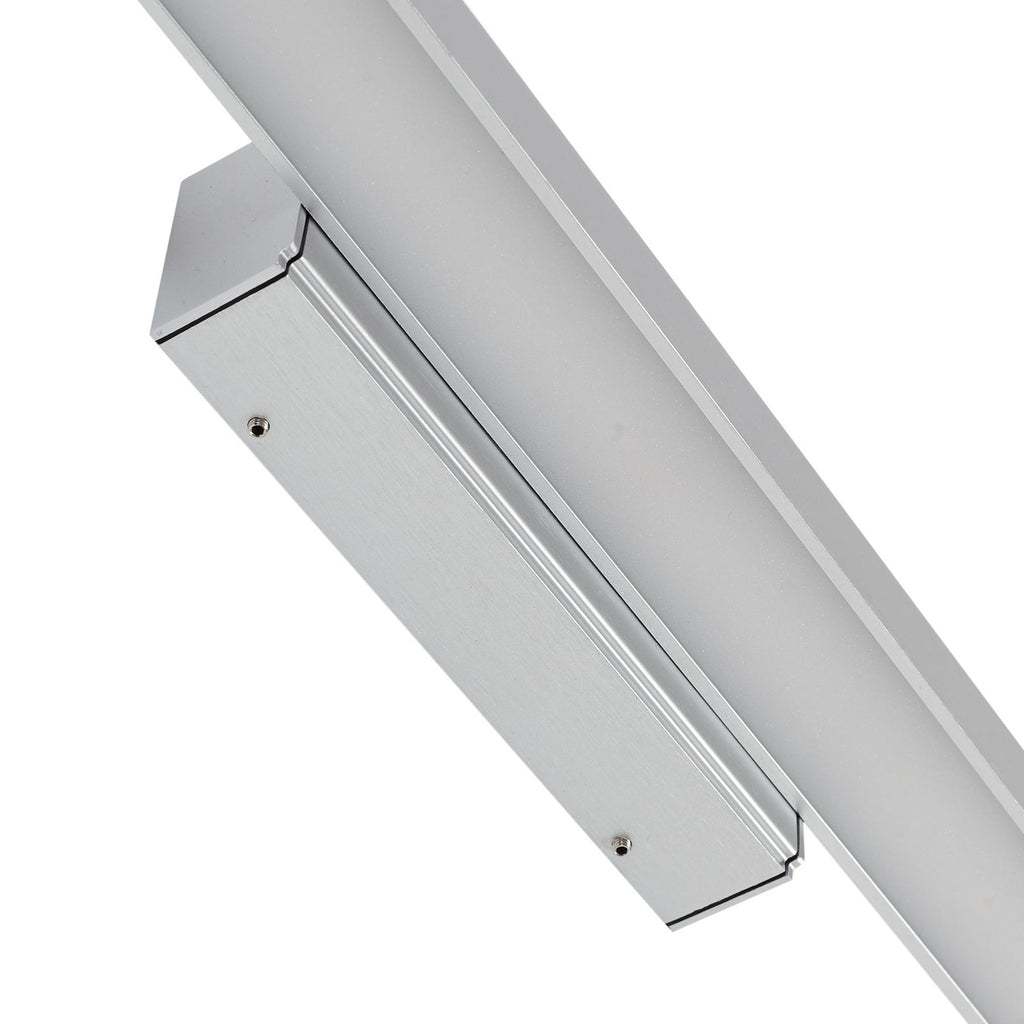 Oversikt over LED speillampe Alenia aluminium IP44 i baderomsmiljø