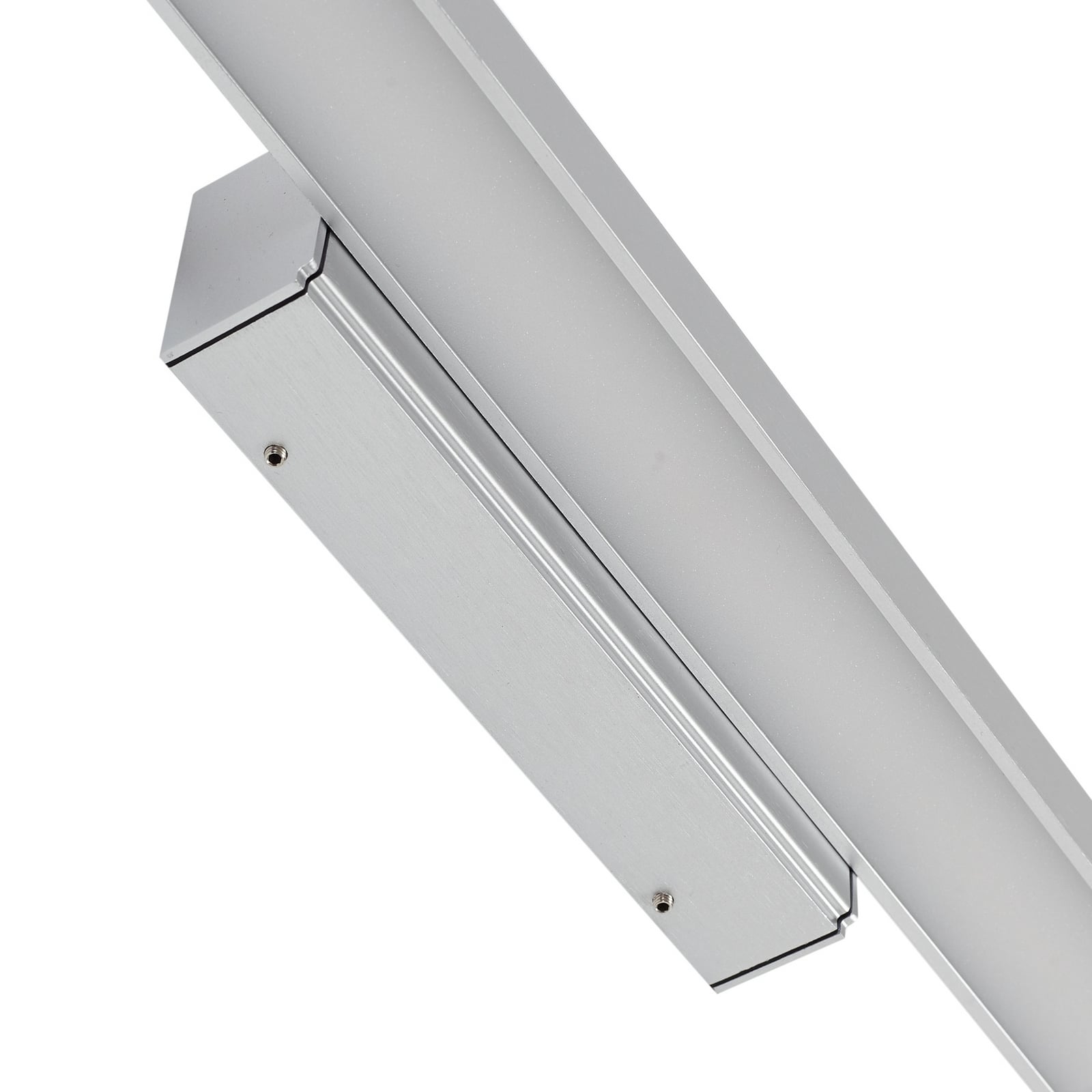 Oversikt over LED speillampe Alenia aluminium IP44 i baderomsmiljø