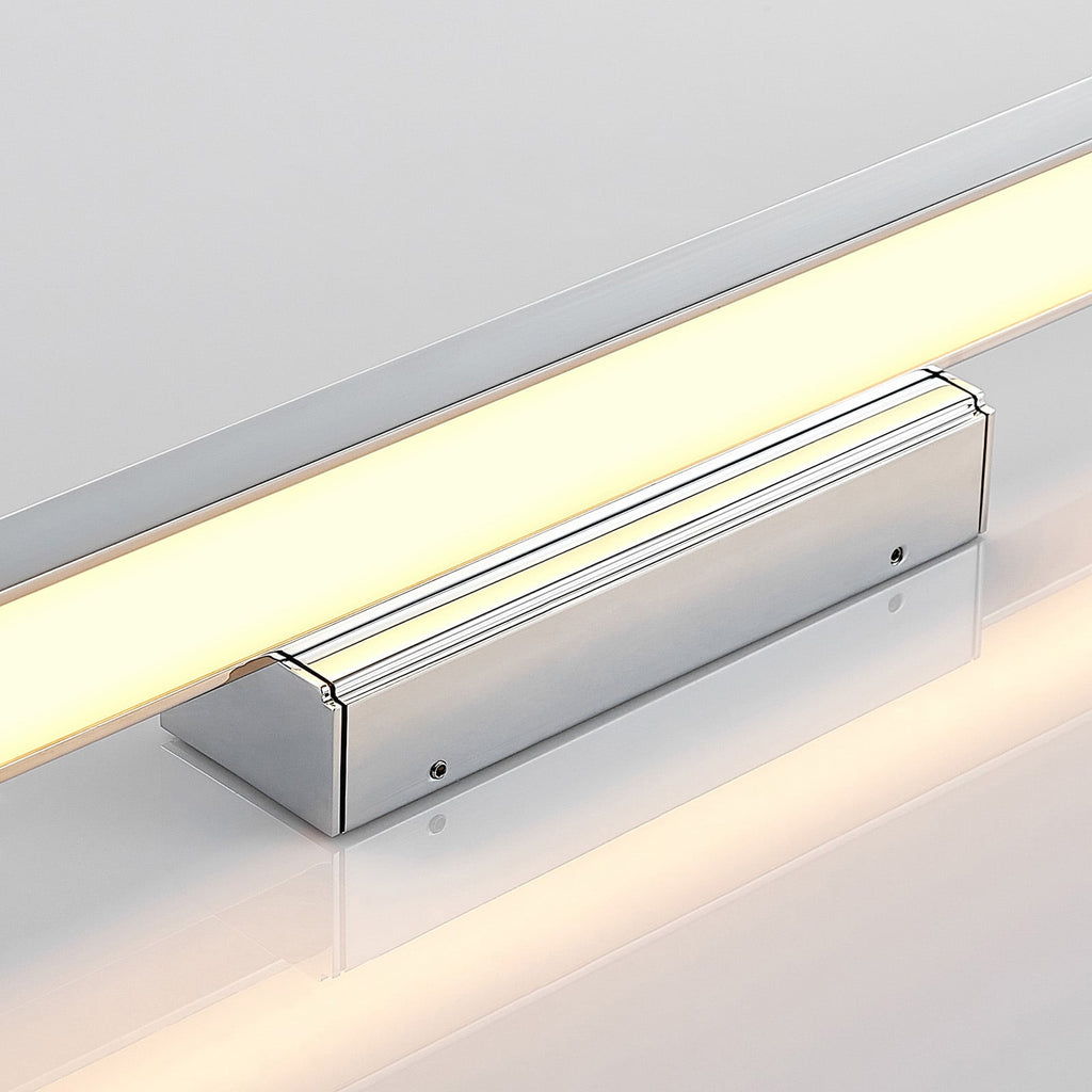 LED speillampe Alenia krom aluminium 60 cm monteringsdetaljer
