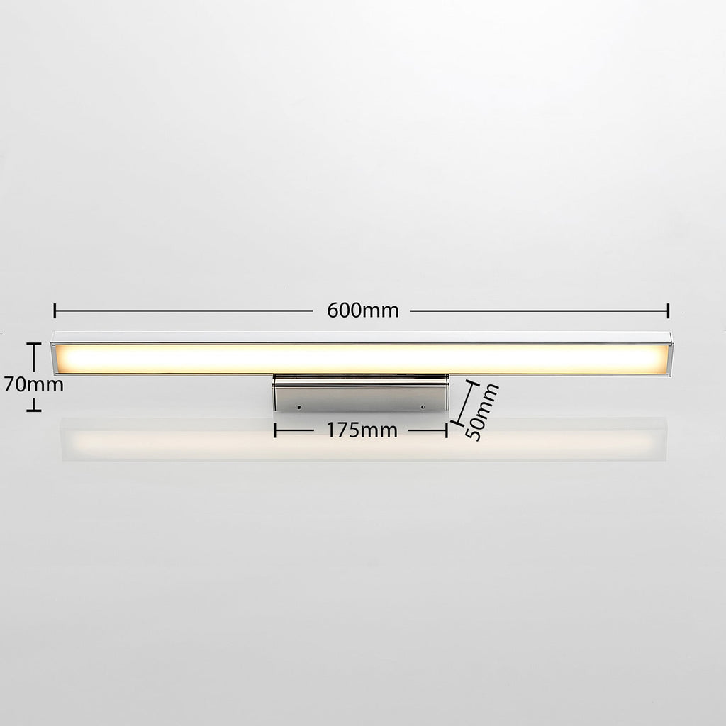 LED speillampe Alenia krom aluminium 60 cm montert over speil