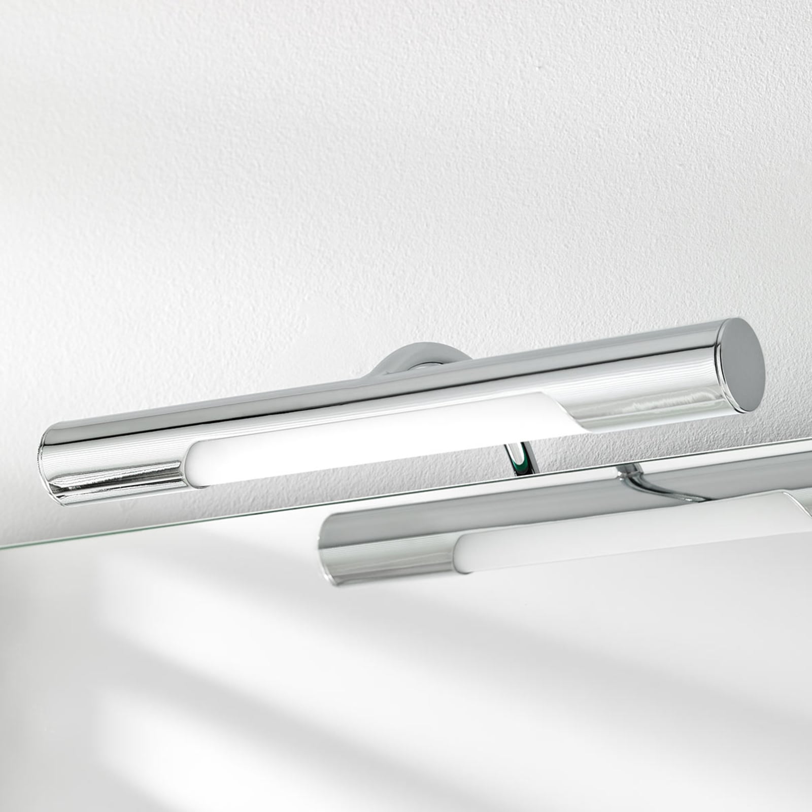 LED speillampe Andrea aluminium 28 cm 5700K IP44 forfra