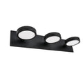 LED speillampe Aqua 3-lys svart stål 50 cm forfra