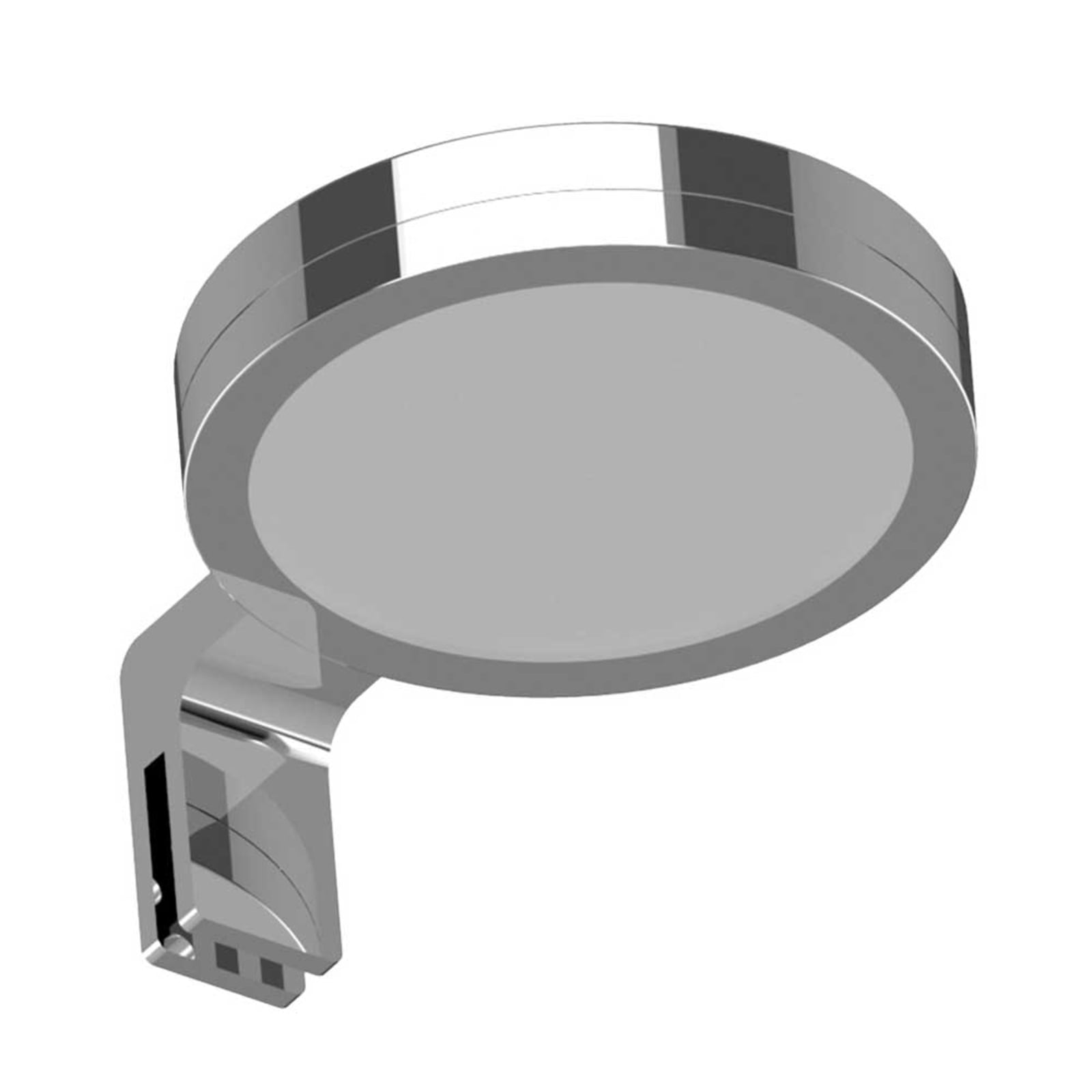 LED speillampe Aqua On-Top krom IP44 6W GX53 montert på speil