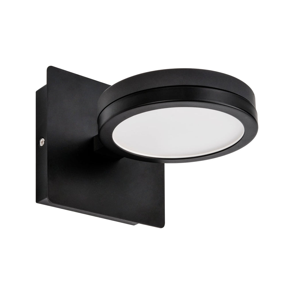 LED speillampe Aqua svart GX53 IP44 justerbar fargetemperatur forfra