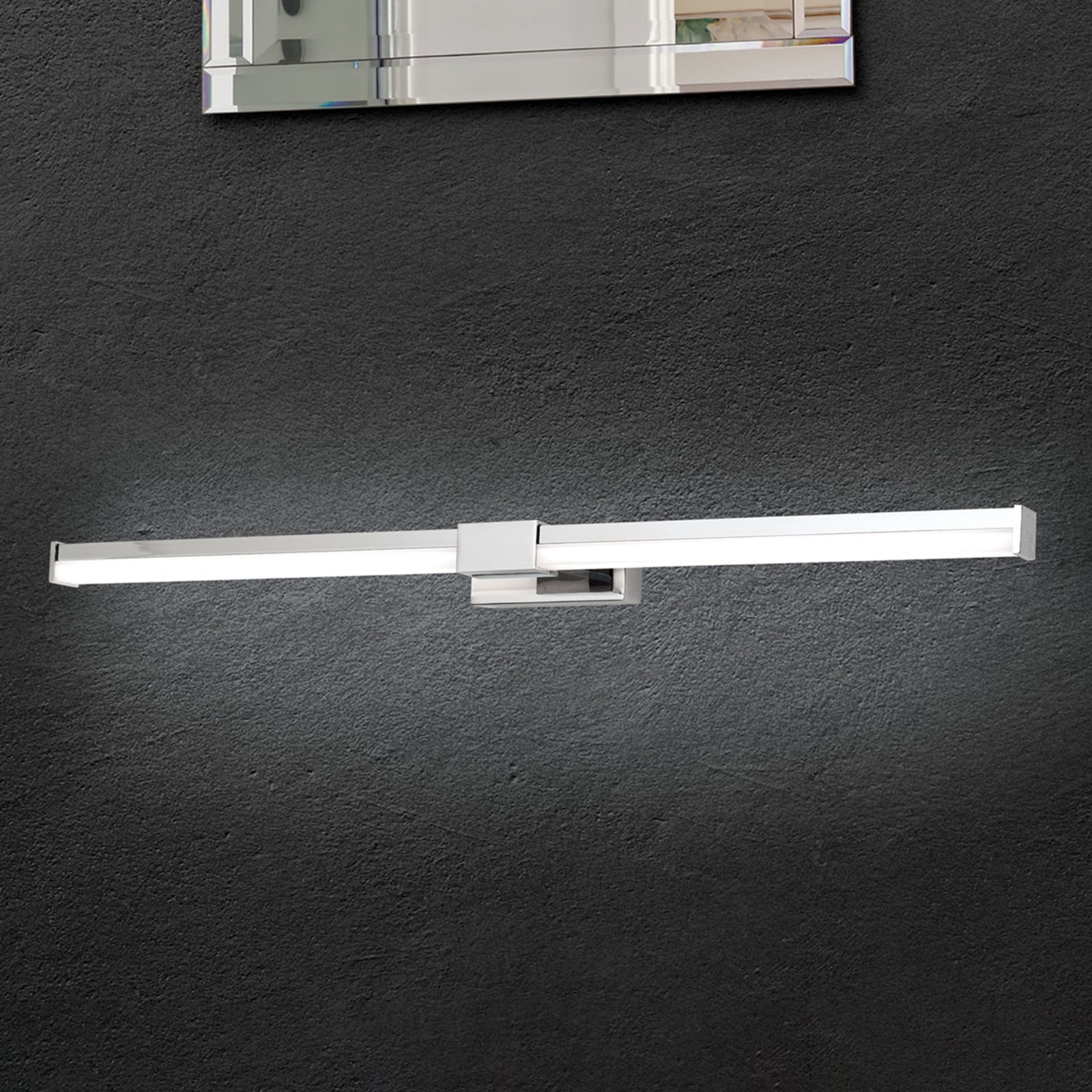 LED speillampe Argo krom/hvit 55,5 cm IP44 detalj av materialer