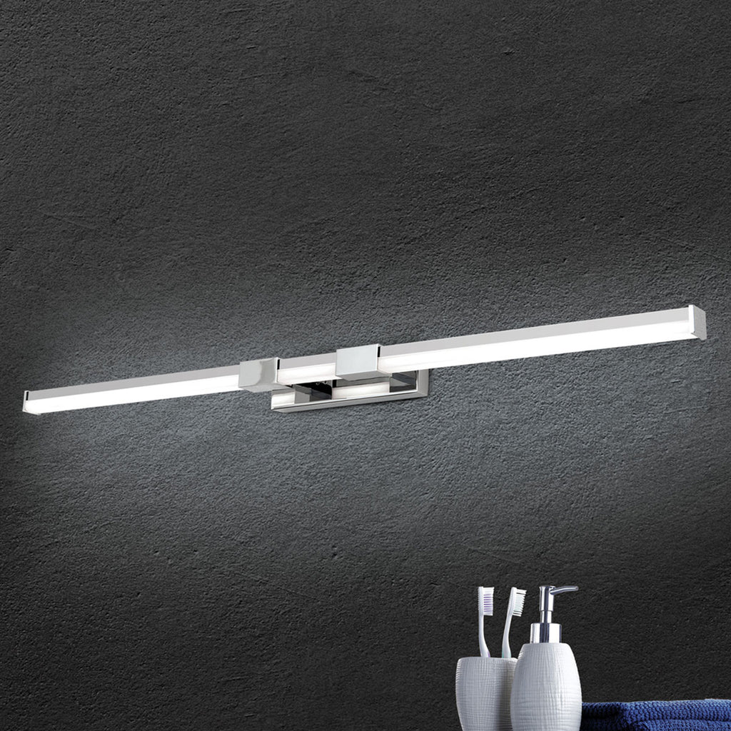LED speillampe Argo krom/hvit 75,5 cm IP44 18W forfra
