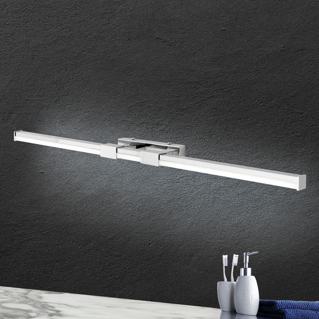Detalj av LED speillampe Argo krom/hvit 75,5 cm IP44 18W