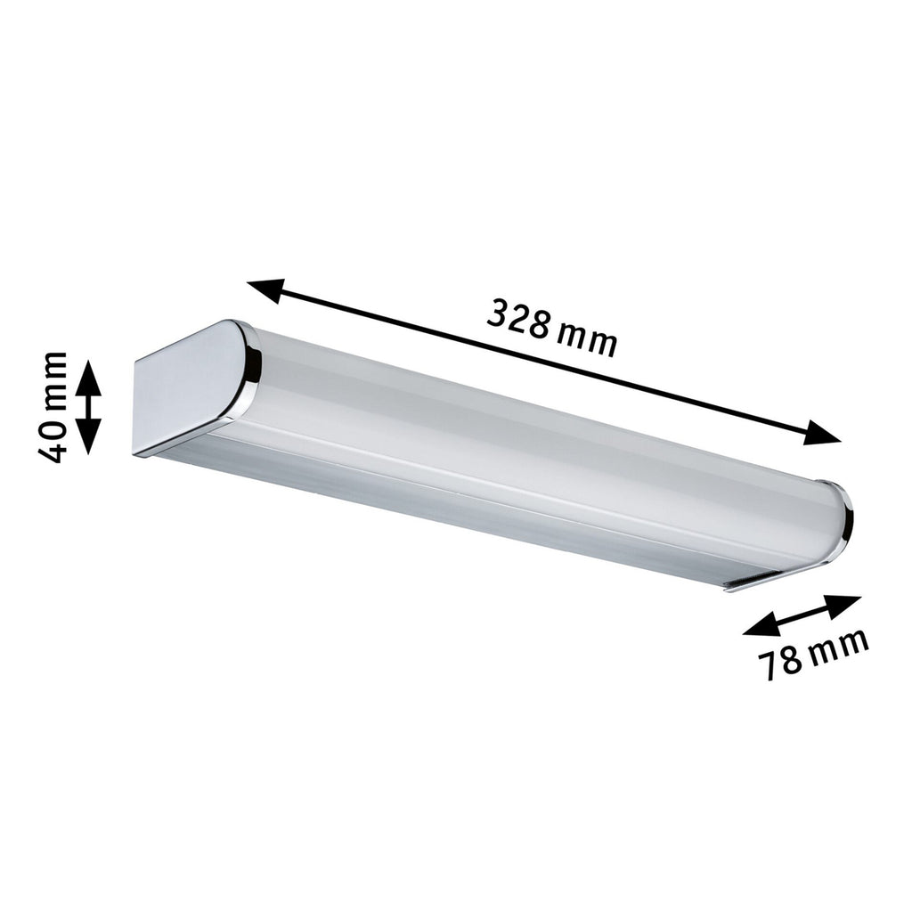 LED speillampe Arneb WhiteSwitch krom/hvit detalj av bryter