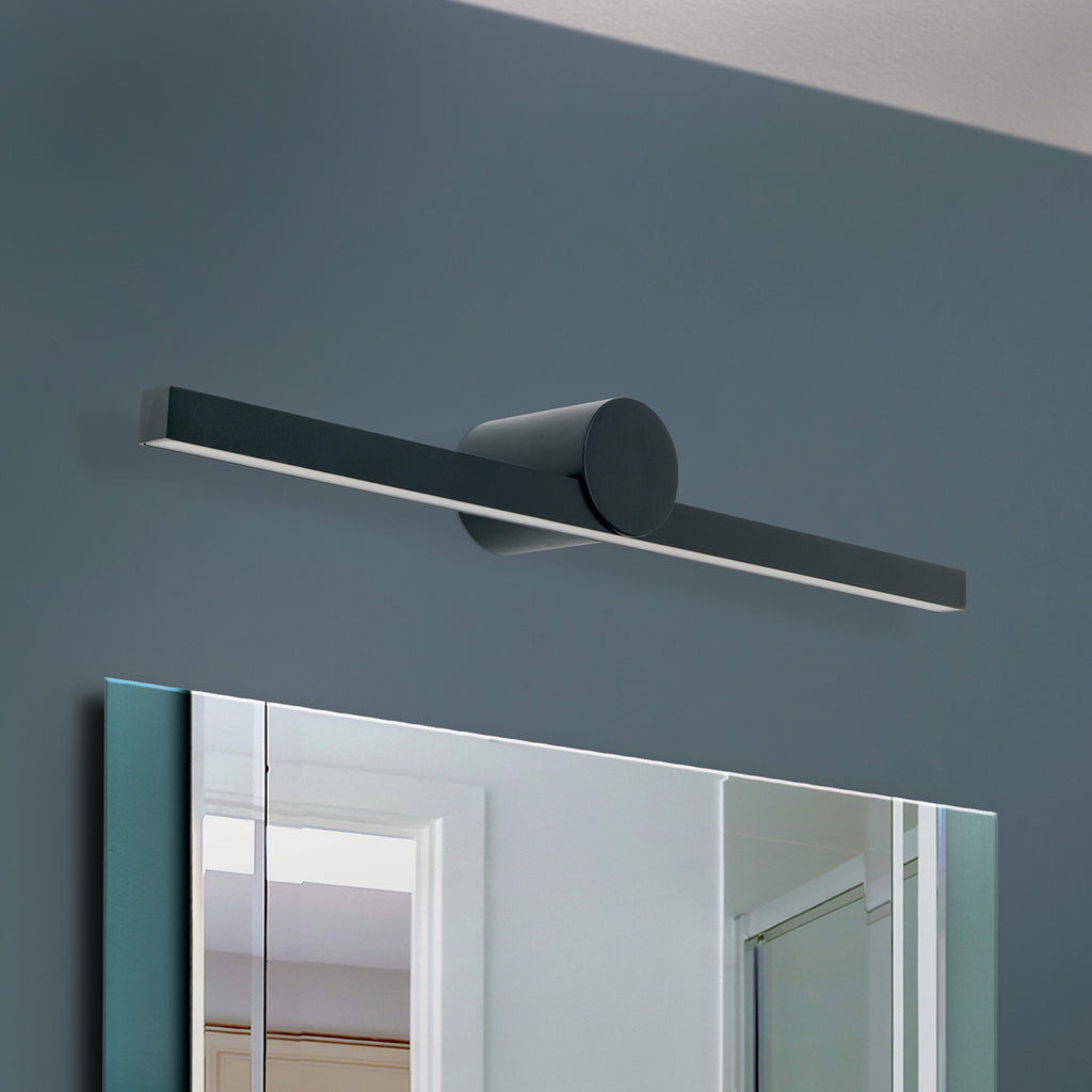 LED speillampe Beauty aluminium svart 61 cm bakside