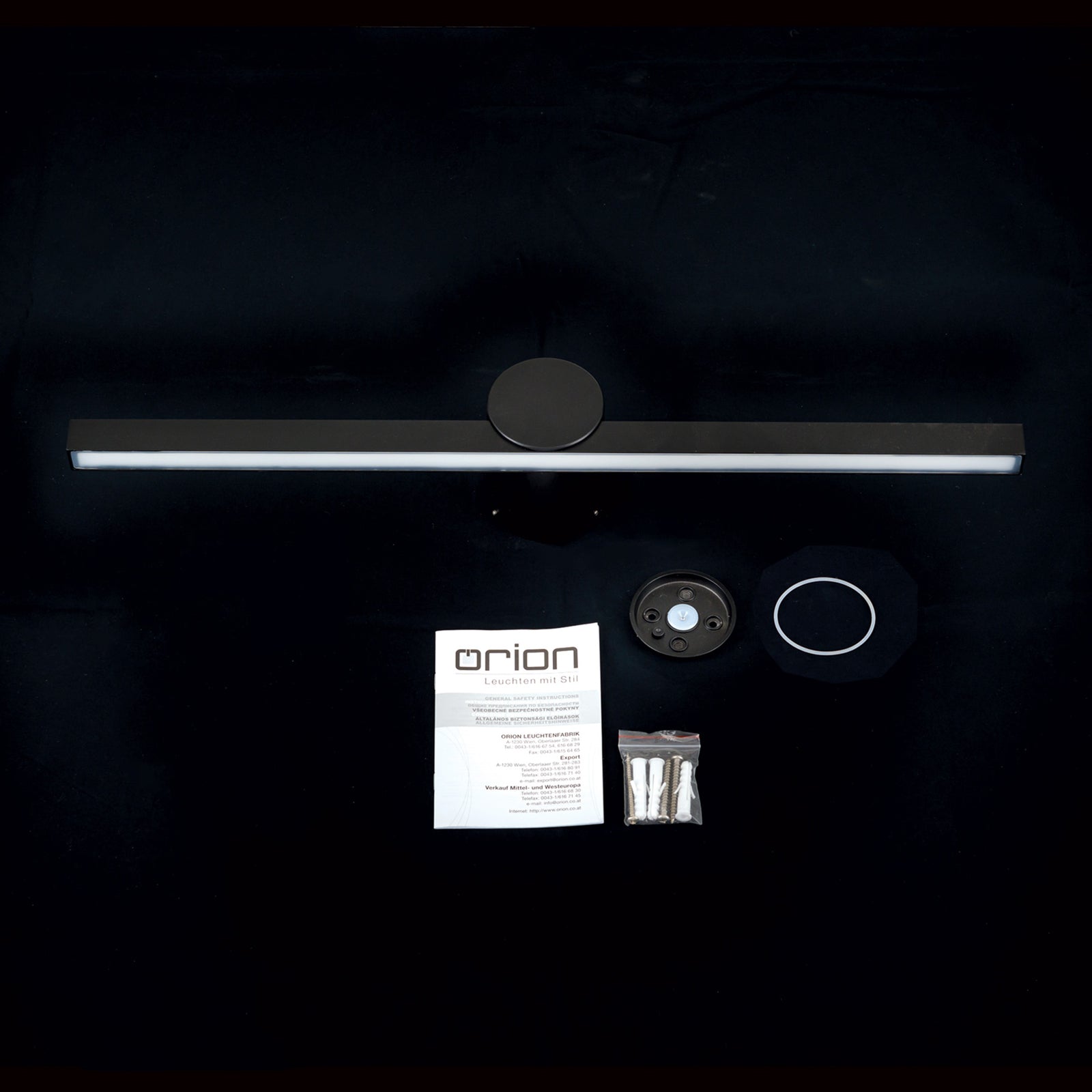 LED speillampe Beauty aluminium svart 61 cm produktbilde