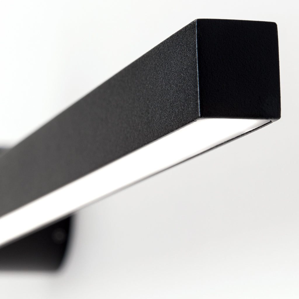 LED speillampe Beauty svart aluminium 101 cm med veggfeste