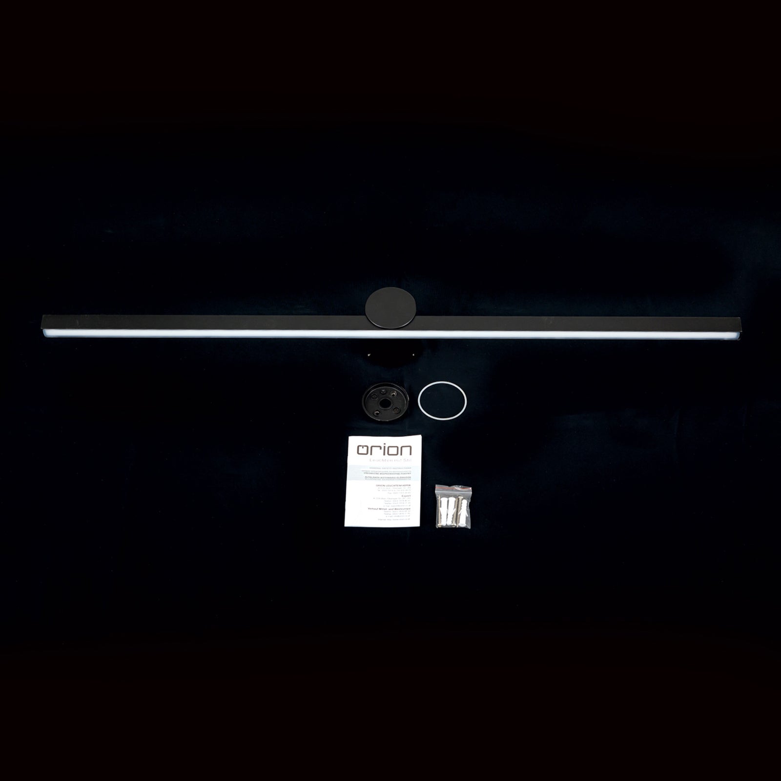 LED speillampe Beauty svart aluminium 101 cm lysdetalj