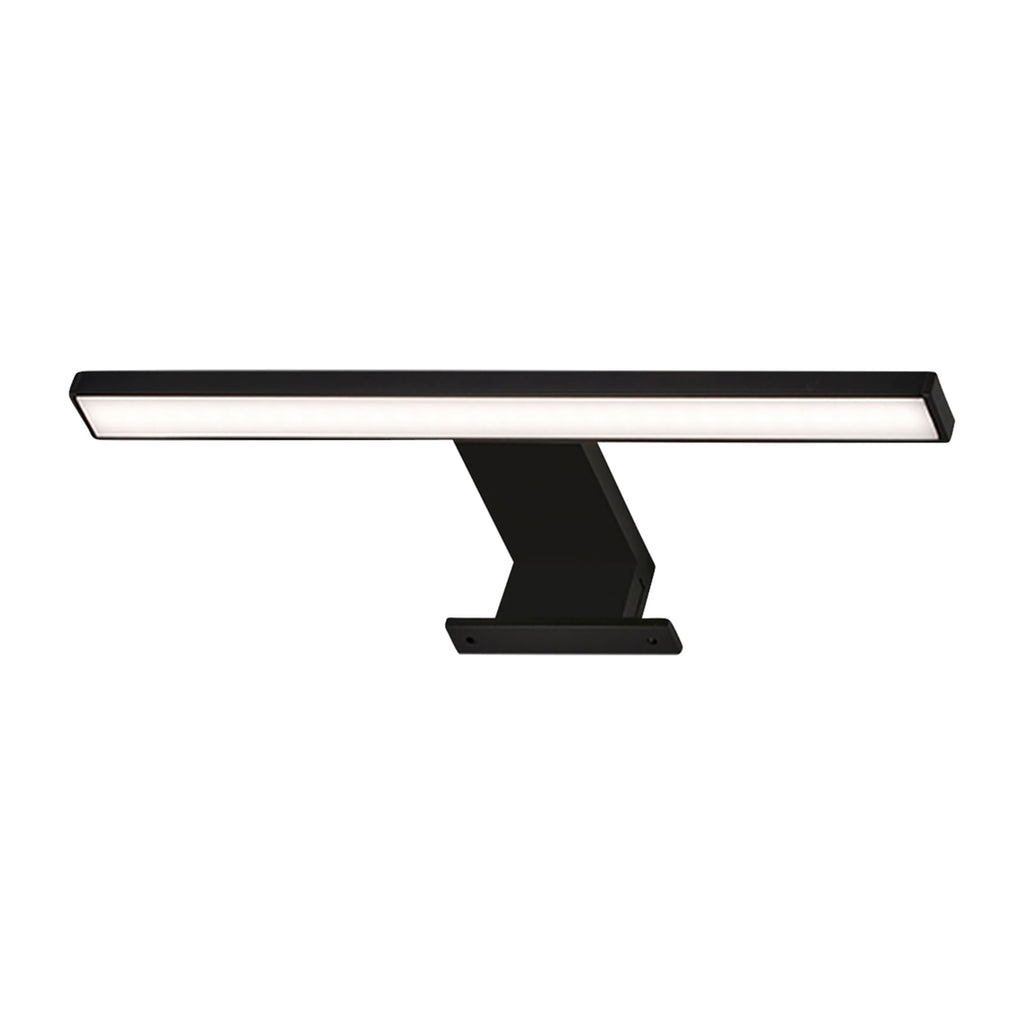 LED speillampe Dun Brilo svart 30 cm IP44 forfra
