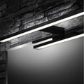 LED speillampe Dun Brilo svart 60 cm 8W IP44 forfra