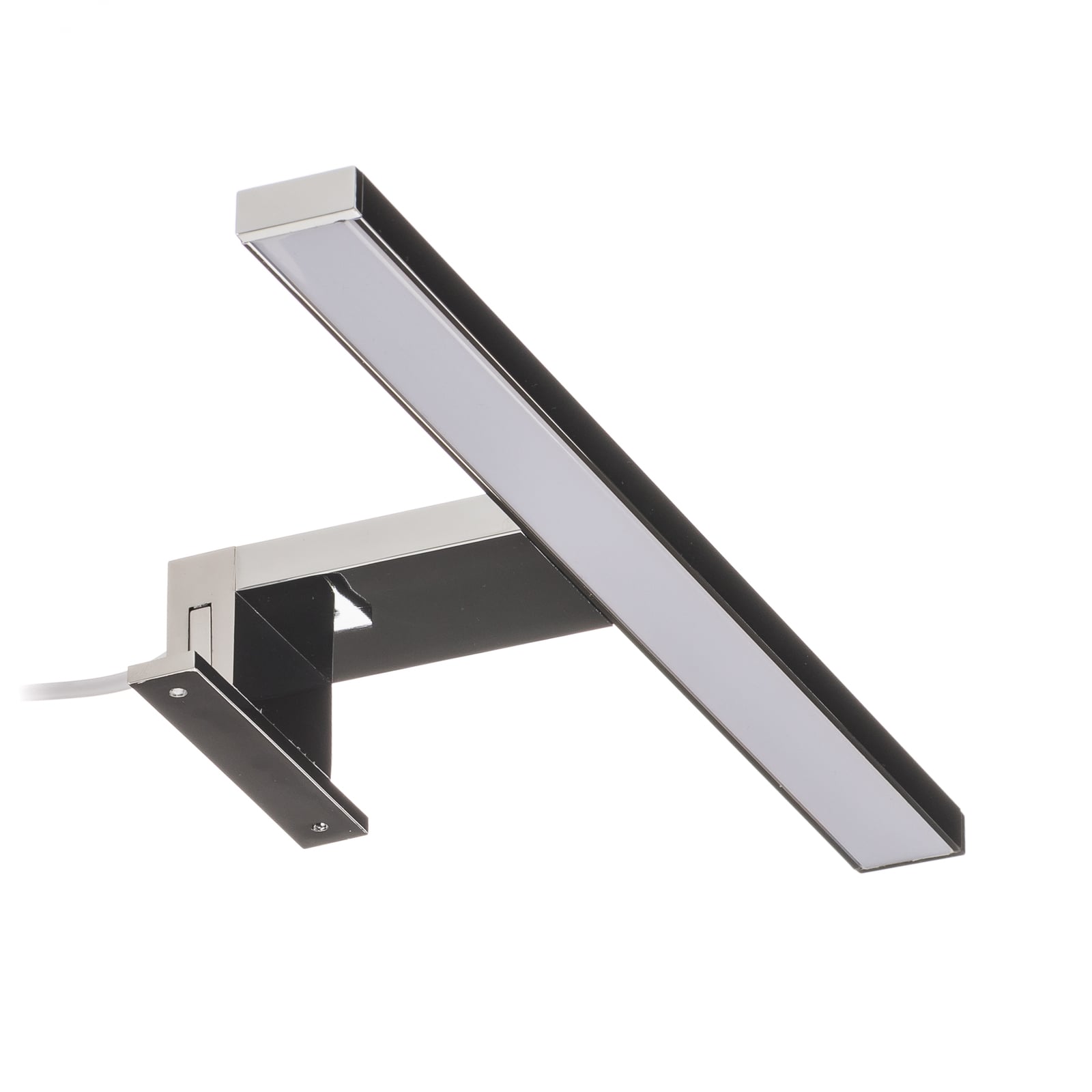 Montert LED speillampe Dun krom 30 cm 4000K IP44 på baderom