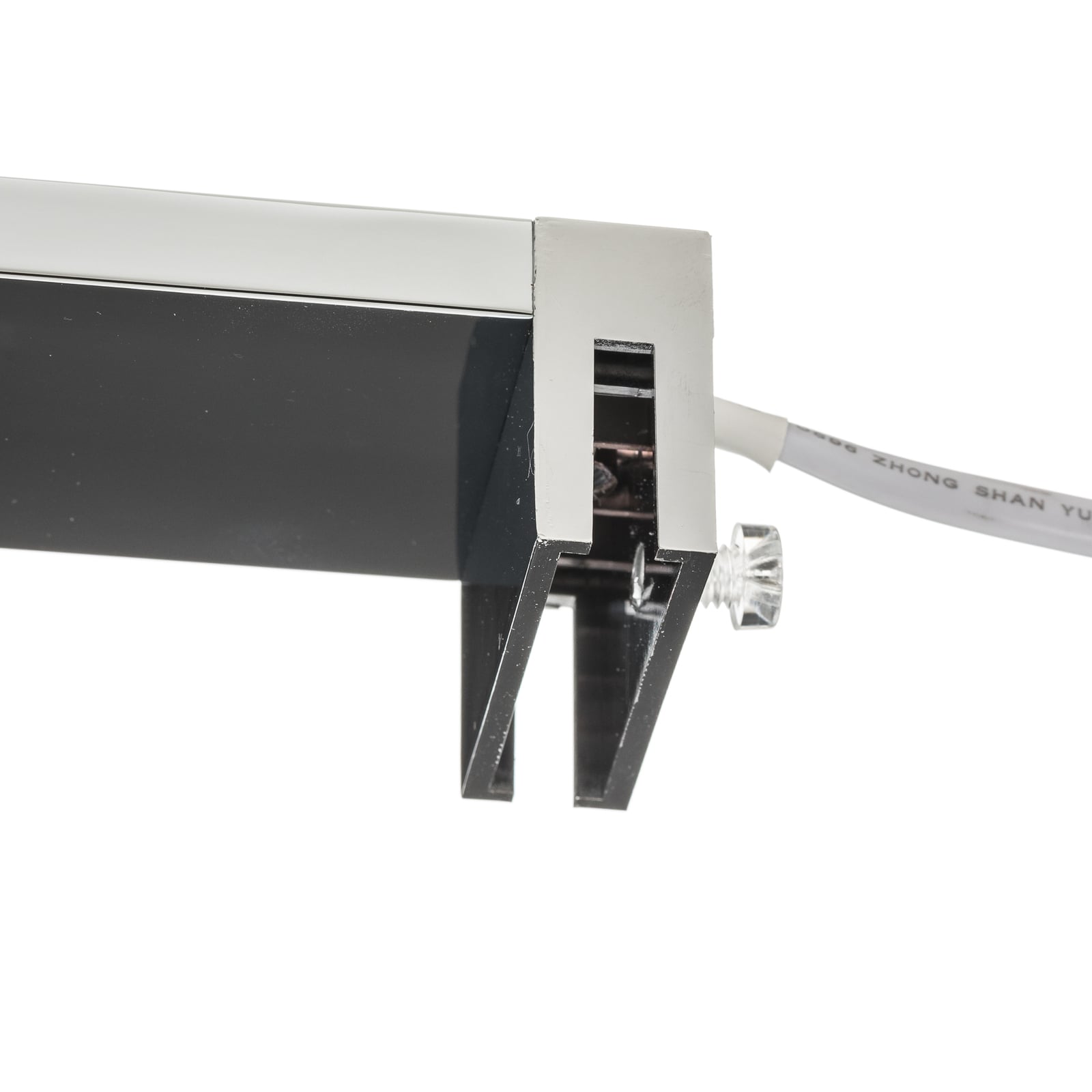 LED speillampe Dun krom 30 cm 4000K IP44 monteringsdetalj