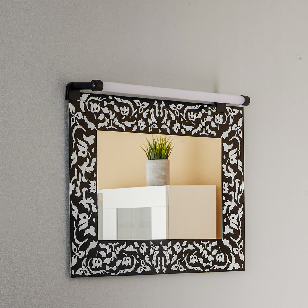 LED speillampe Eleri svart 66 cm detalj
