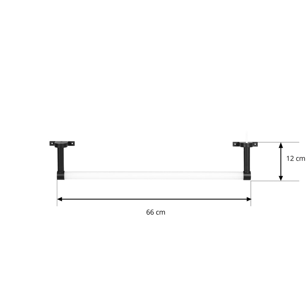 LED speillampe Eleri svart 66 cm nærbilde