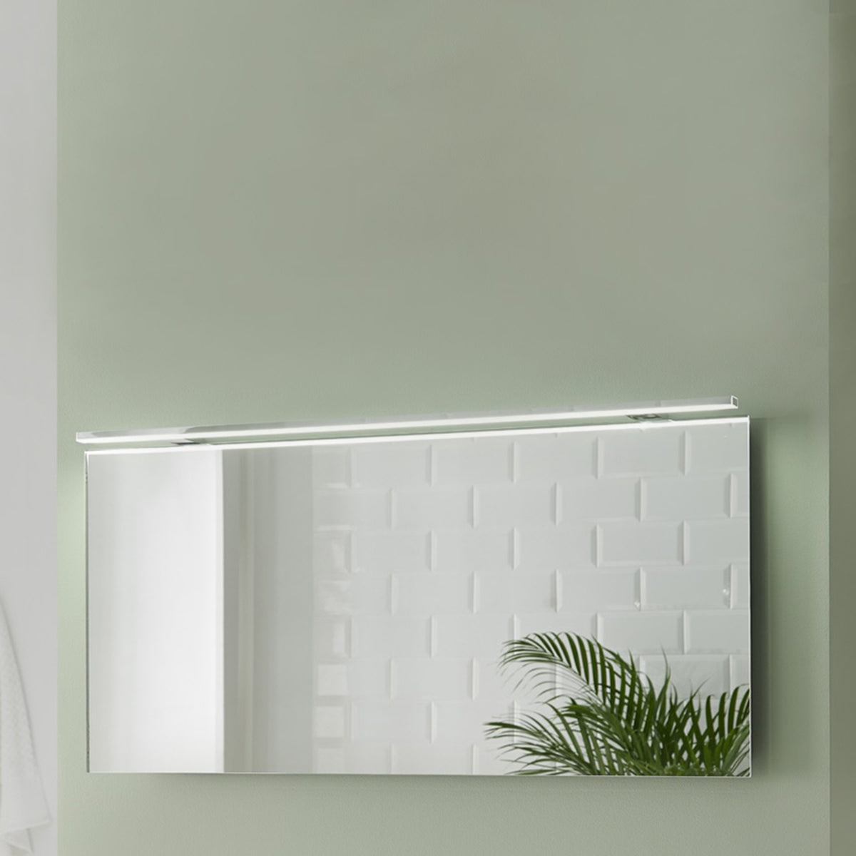 LED speillampe Esther 2 krom 100 cm 15W IP44 forfra