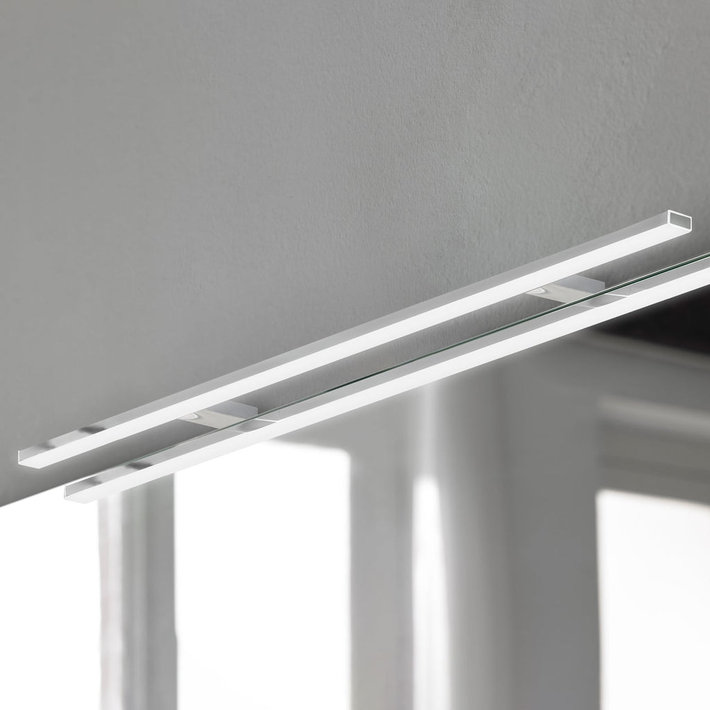 LED speillampe Esther 2 krom 80 cm IP44 10W dagslys forfra