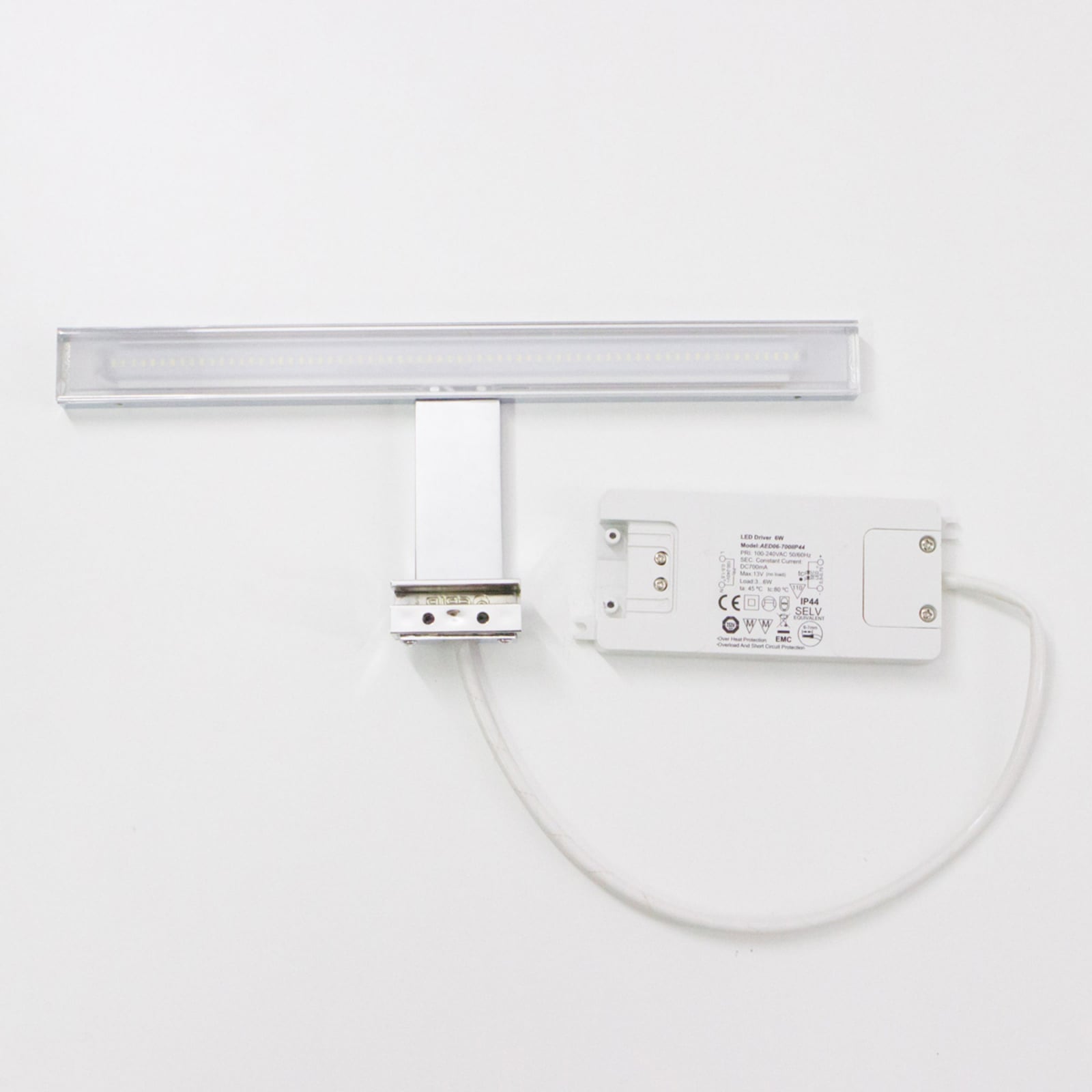 LED speillampe Esther S3 krom glass sidevisning