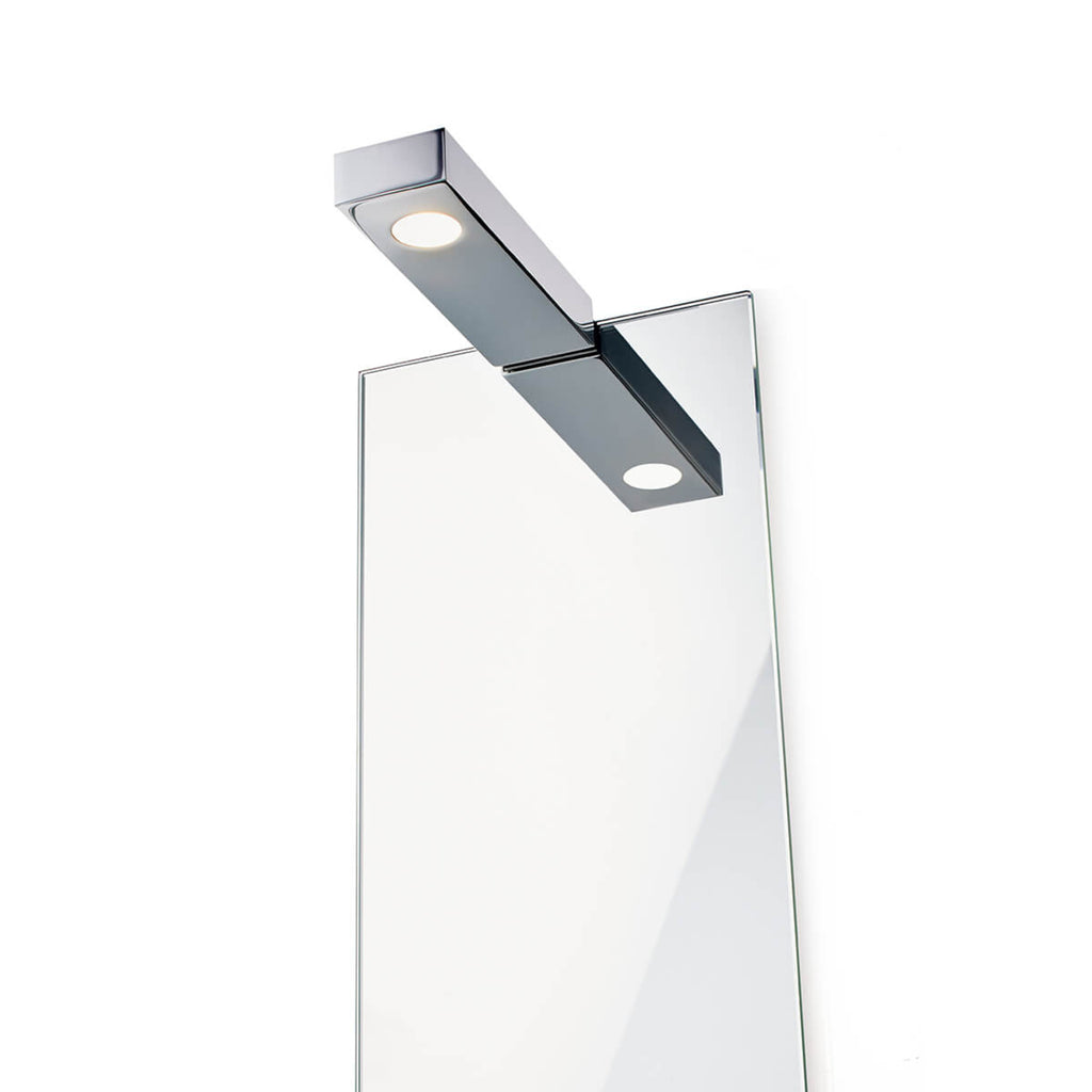 LED speillampe Flat 2 krom 7W varmhvit IP44 bakside