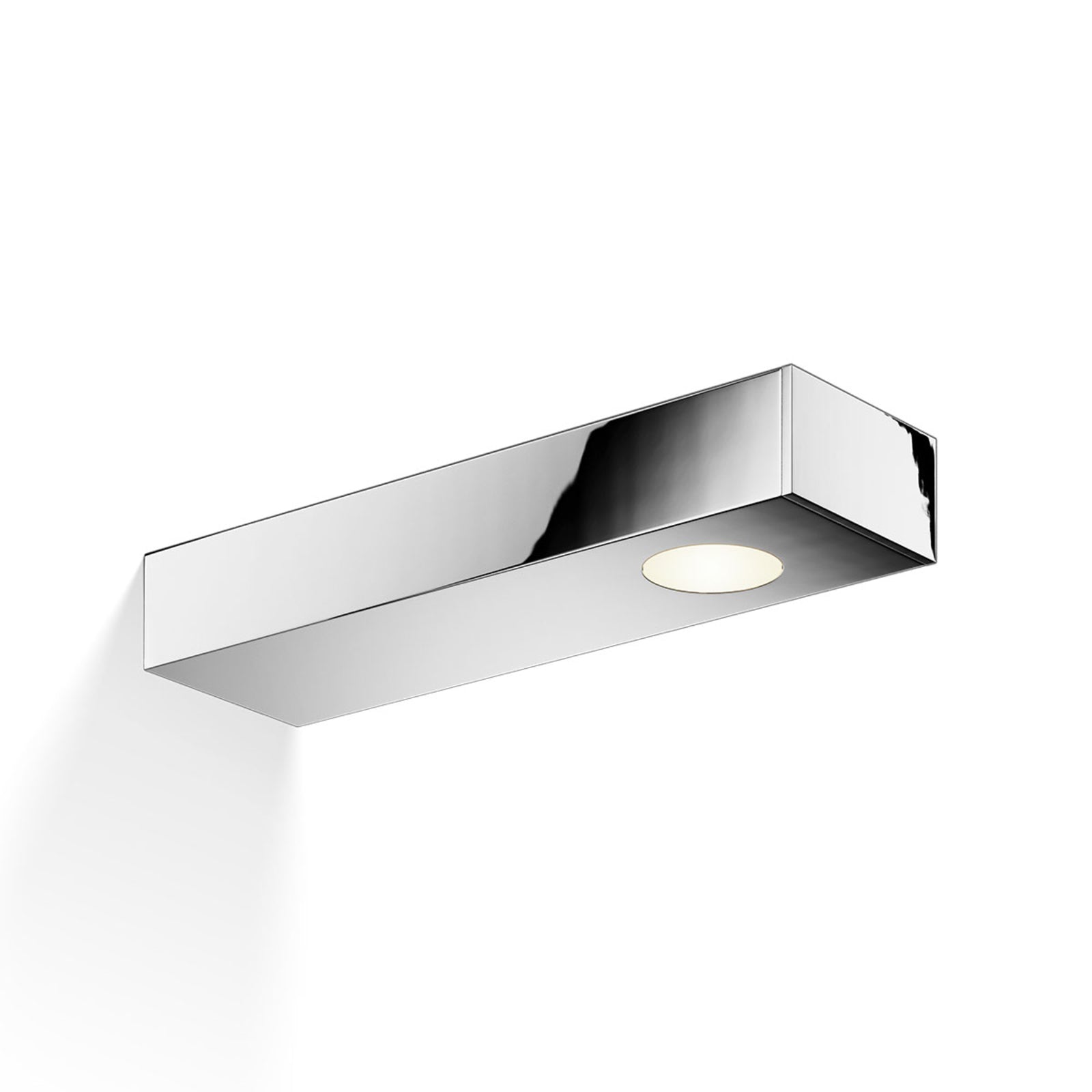 Detalj av LED speillampe Flat 2 krom 7W varmhvit IP44