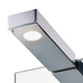 LED speillampe Flat 2 krom 7W varmhvit IP44 forfra