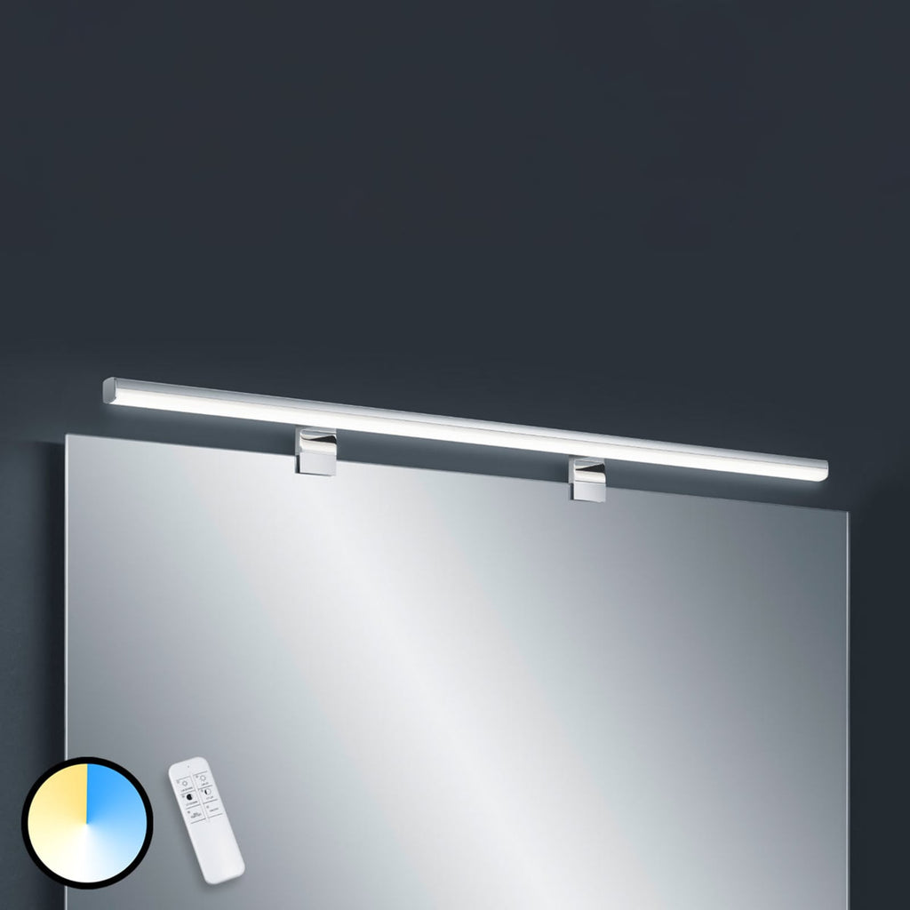 LED speillampe Gaia krom dimbar fjernkontroll forfra