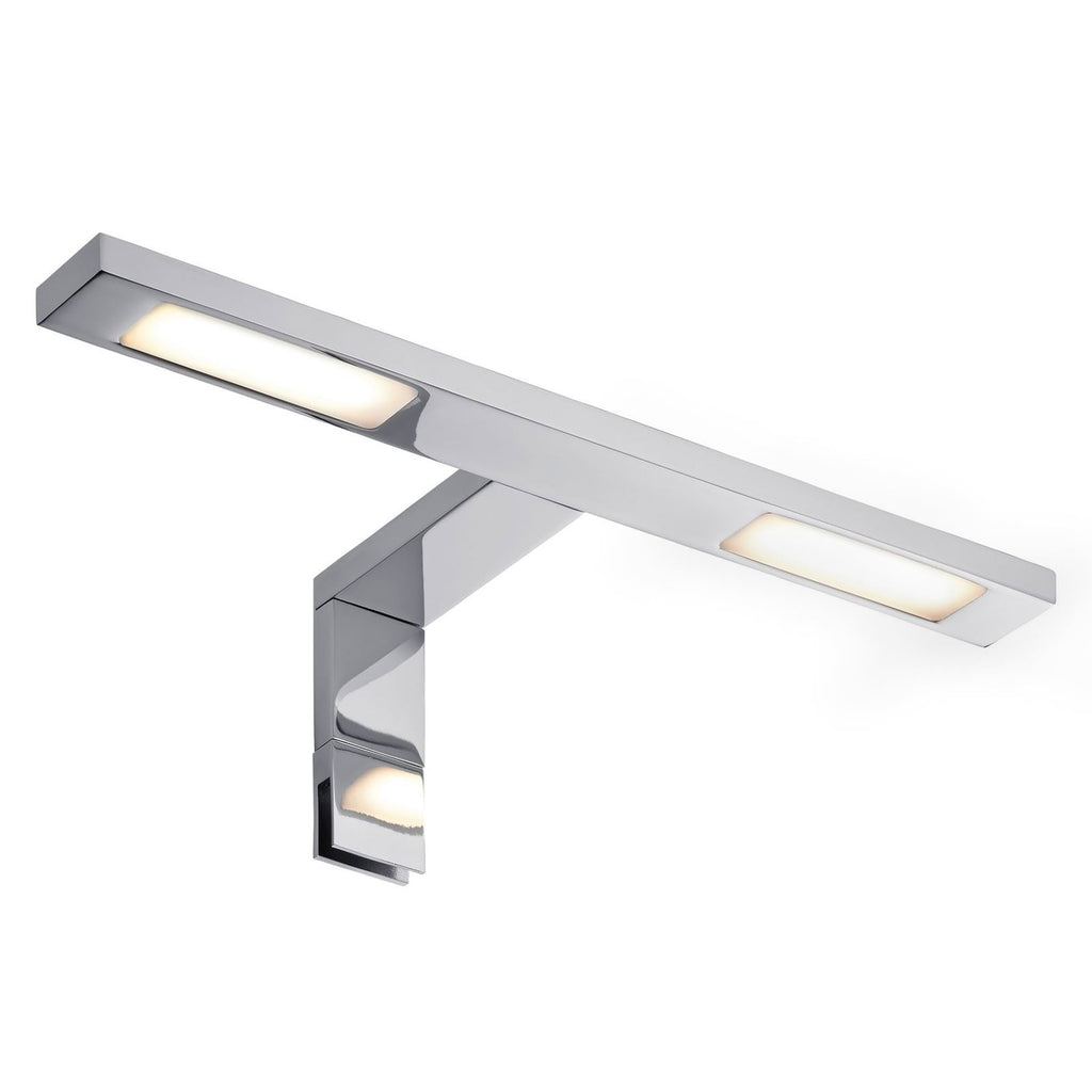 LED speillampe Galeria Double Hook 2-lys krom IP44 bakside