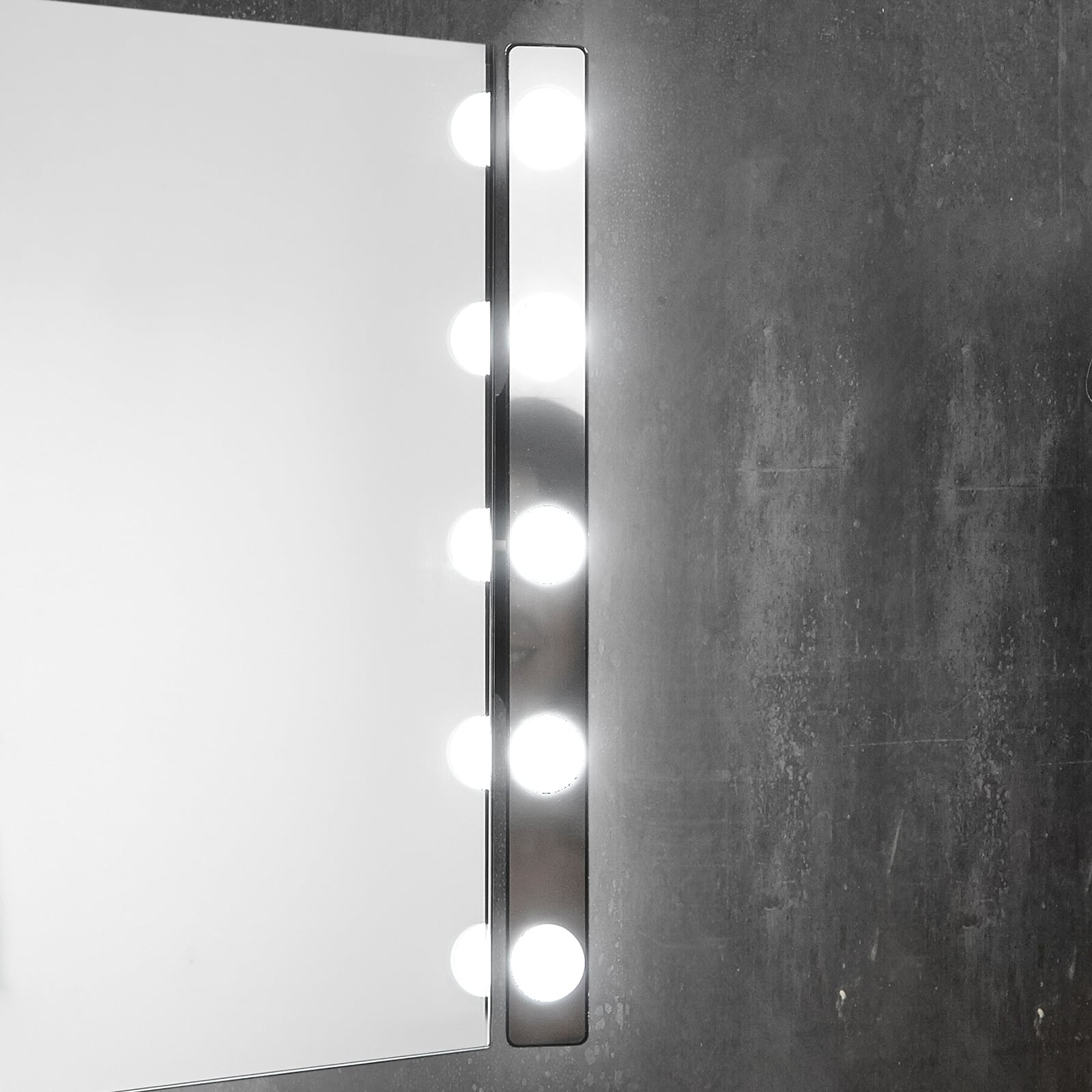 LED speillampe Hollywood 5-lys krom 60 cm IP44 forfra