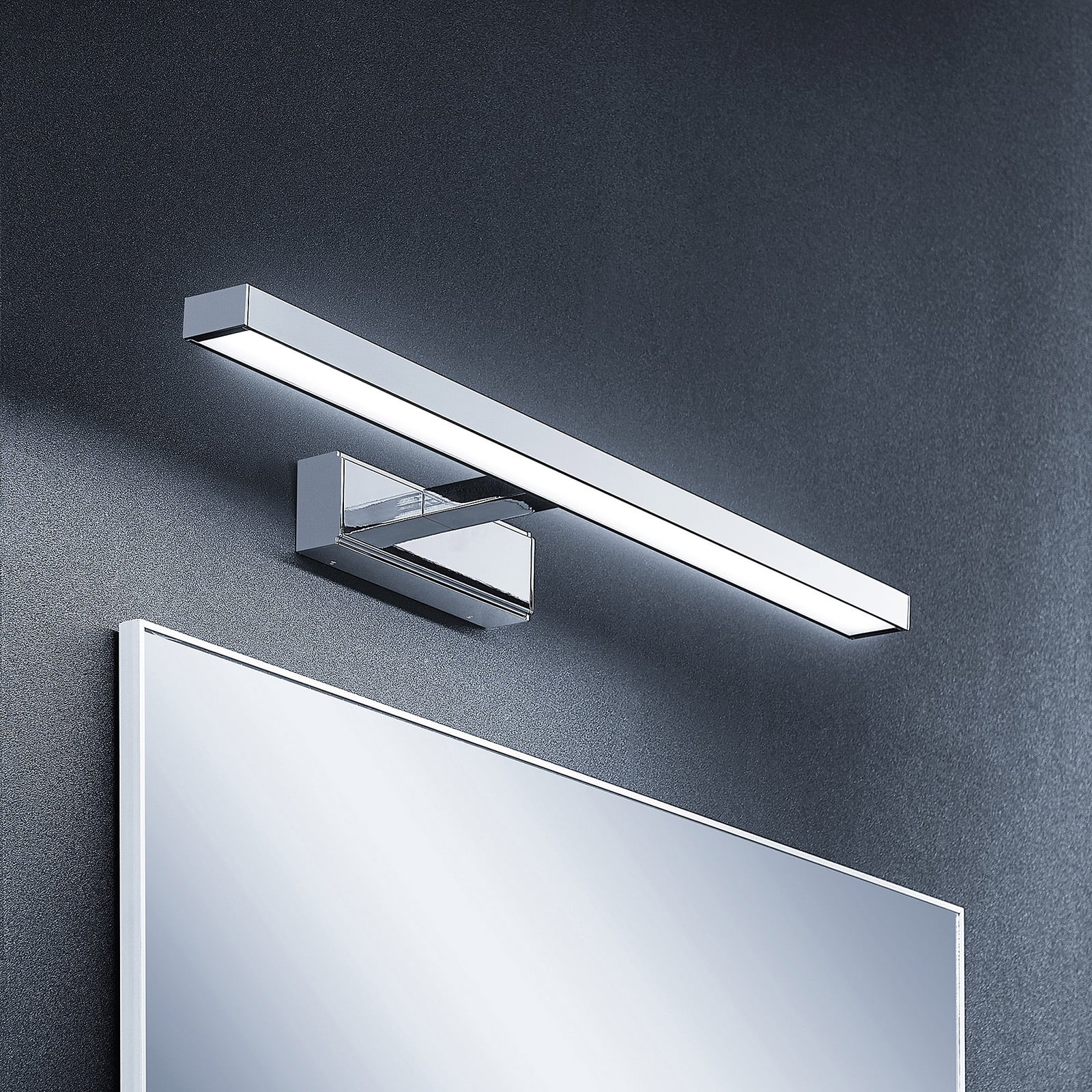 LED speillampe Jukka krom 60 cm IP44 forfra