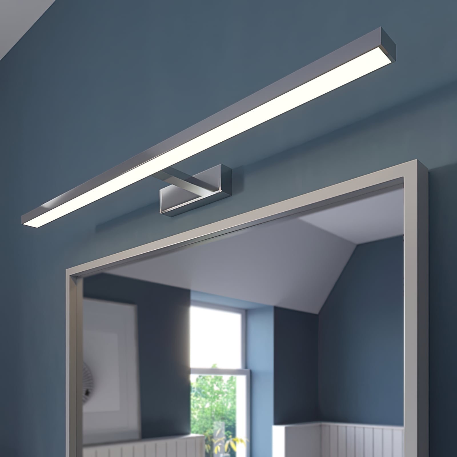 LED speillampe Jukka krom 90 cm forfra