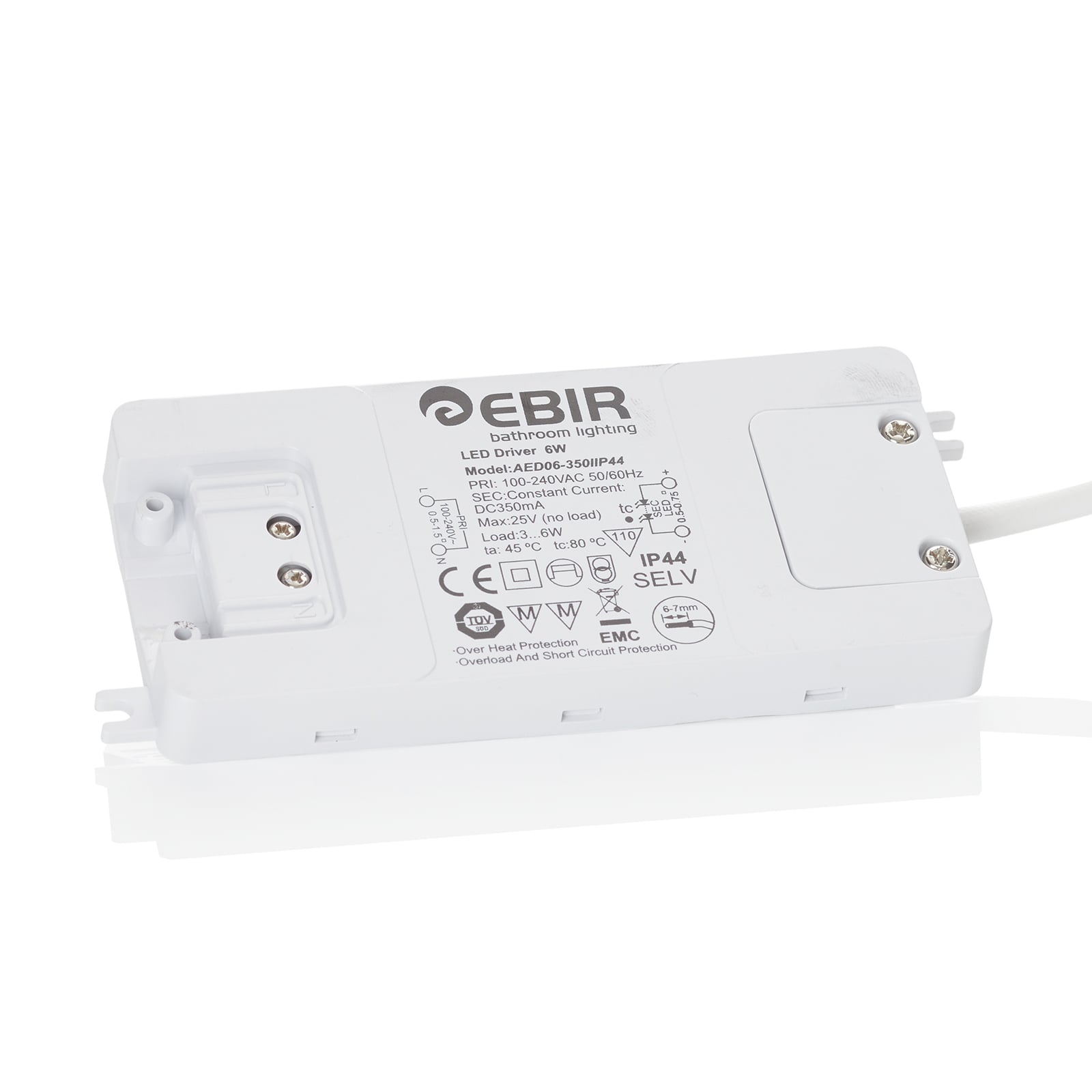 LED speillampe Katherine S2 aluminium 30 cm IP44 installasjon