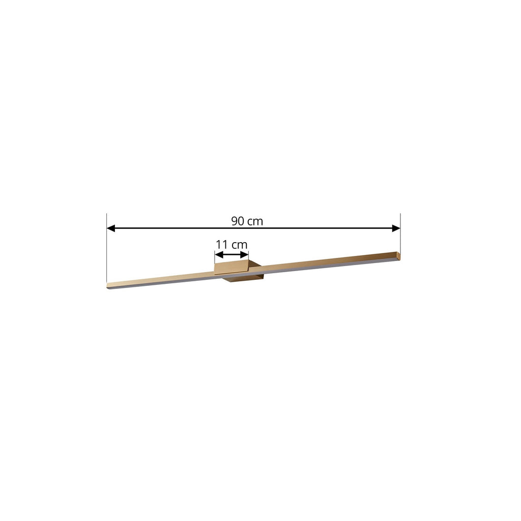 LED speillampe Kivana kobber 90 cm 18W IP44 nærbilde av LED-lyskilde