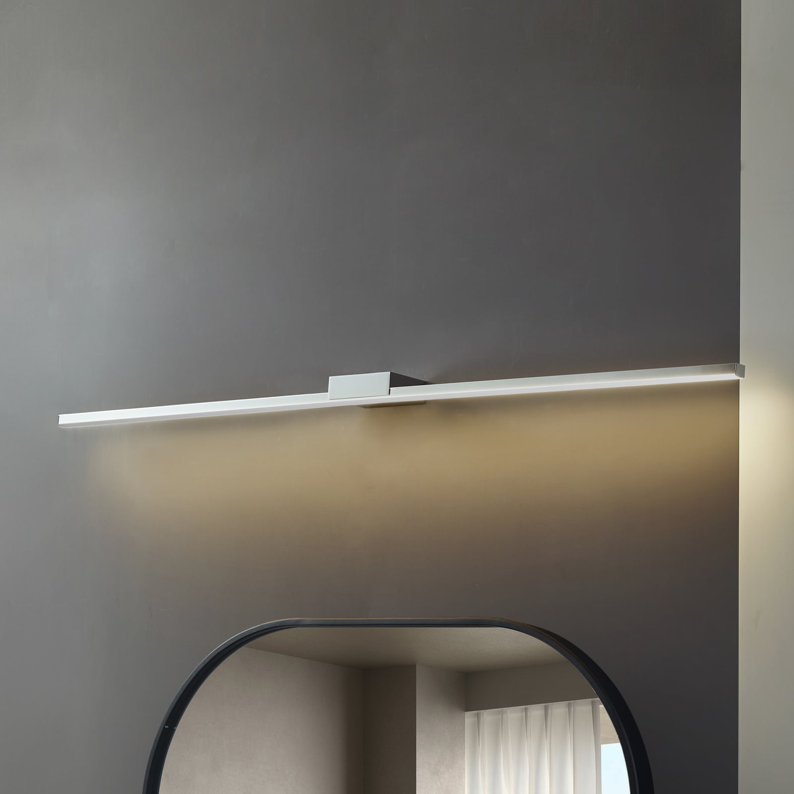 LED speillampe Kivana krom CCT 120 cm IP44 forfra