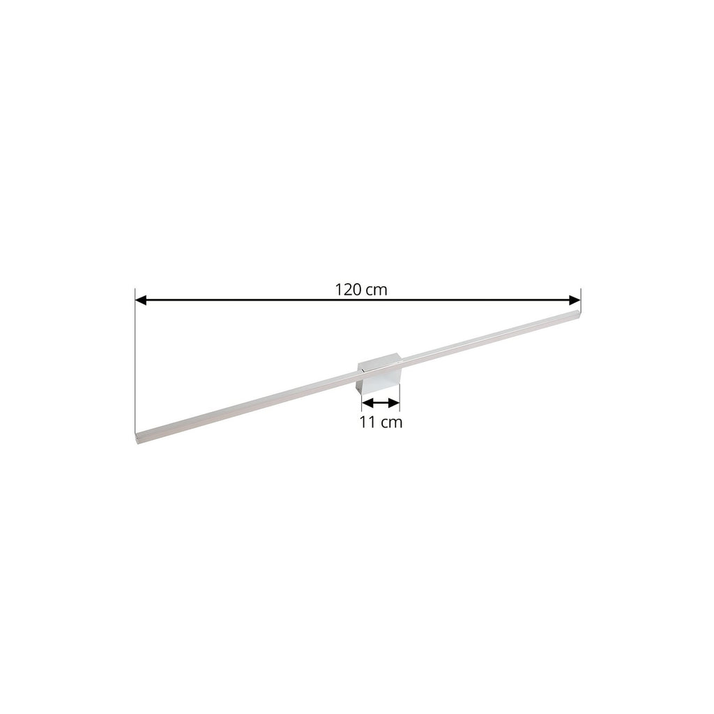 LED speillampe Kivana krom CCT 120 cm IP44 nærbilde av kromfinish