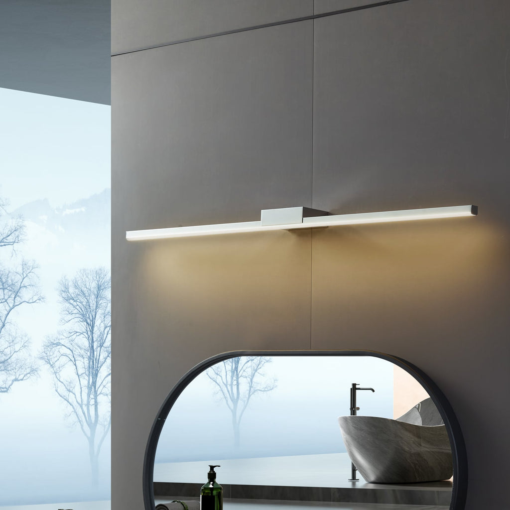 LED speillampe Kivana krom aluminium 90 cm bakside