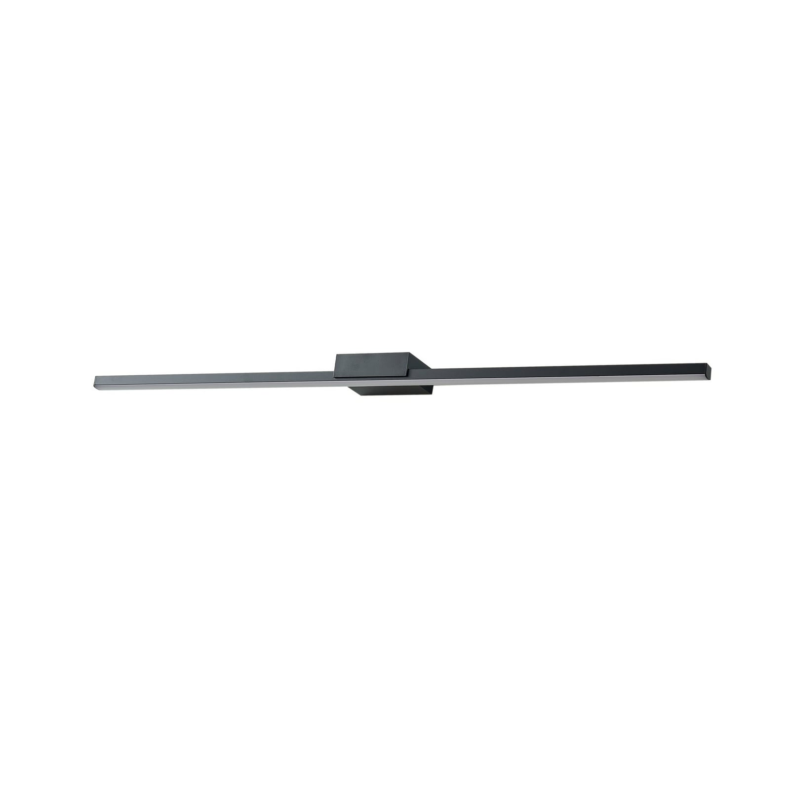 LED speillampe Kivana svart 90 cm montert på bad