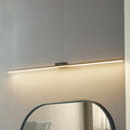 LED speillampe Kivana svart aluminium 120 cm forfra