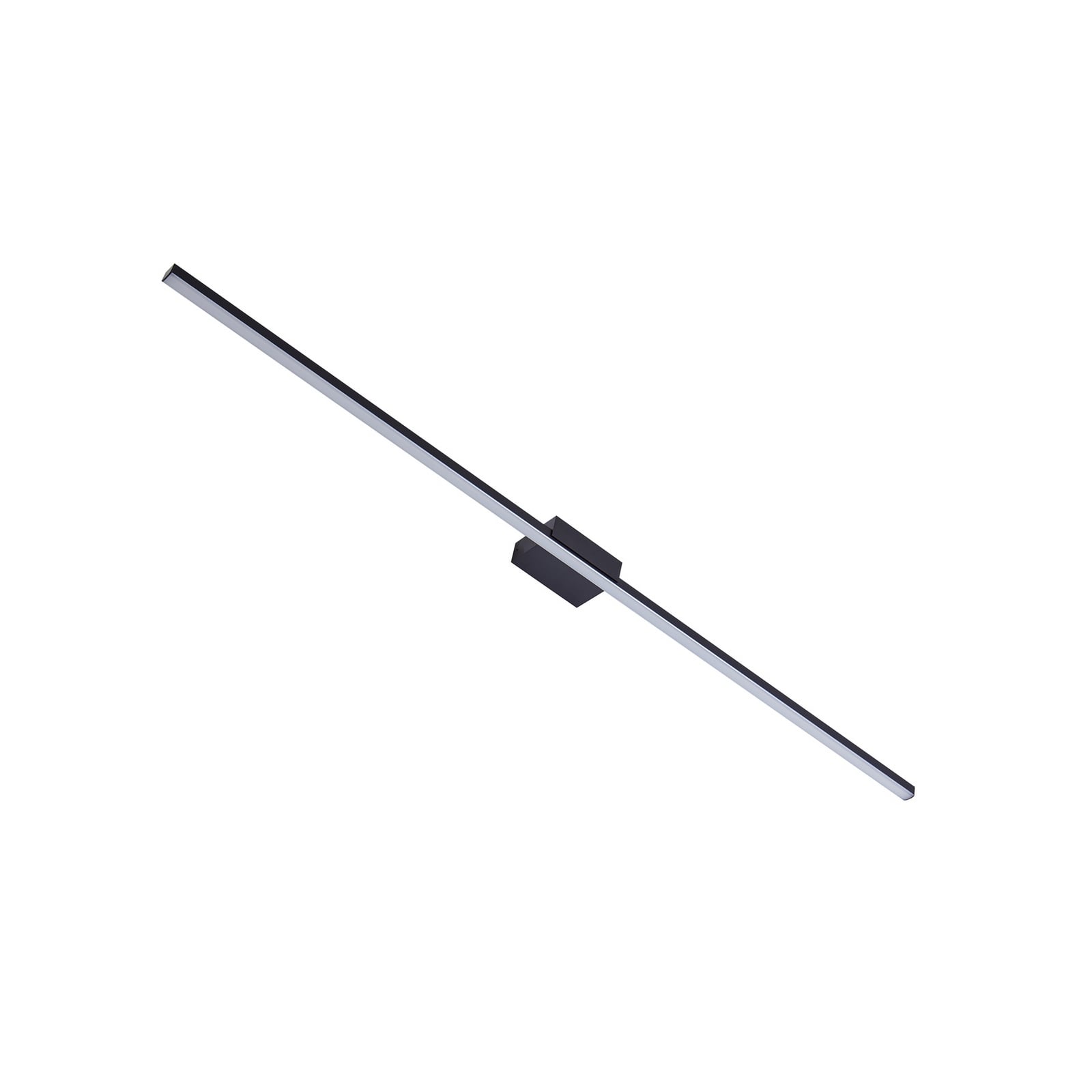 LED speillampe Kivana svart aluminium 120 cm nærbilde lys