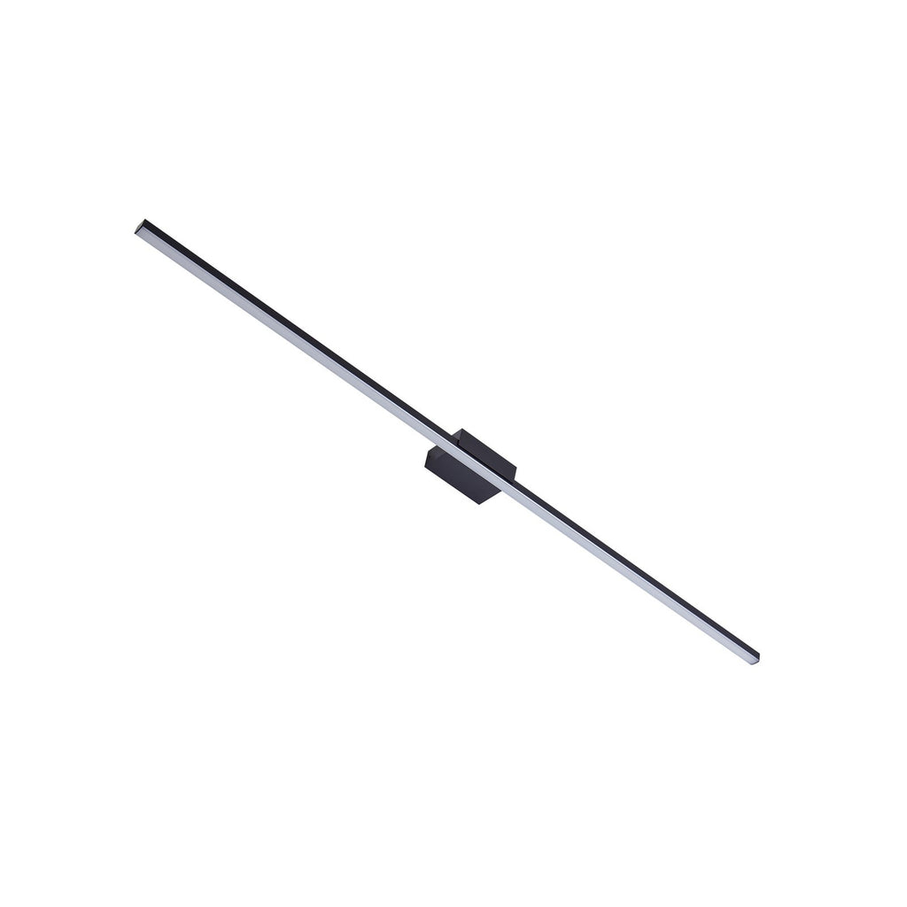 LED speillampe Kivana svart aluminium 120 cm nærbilde lys