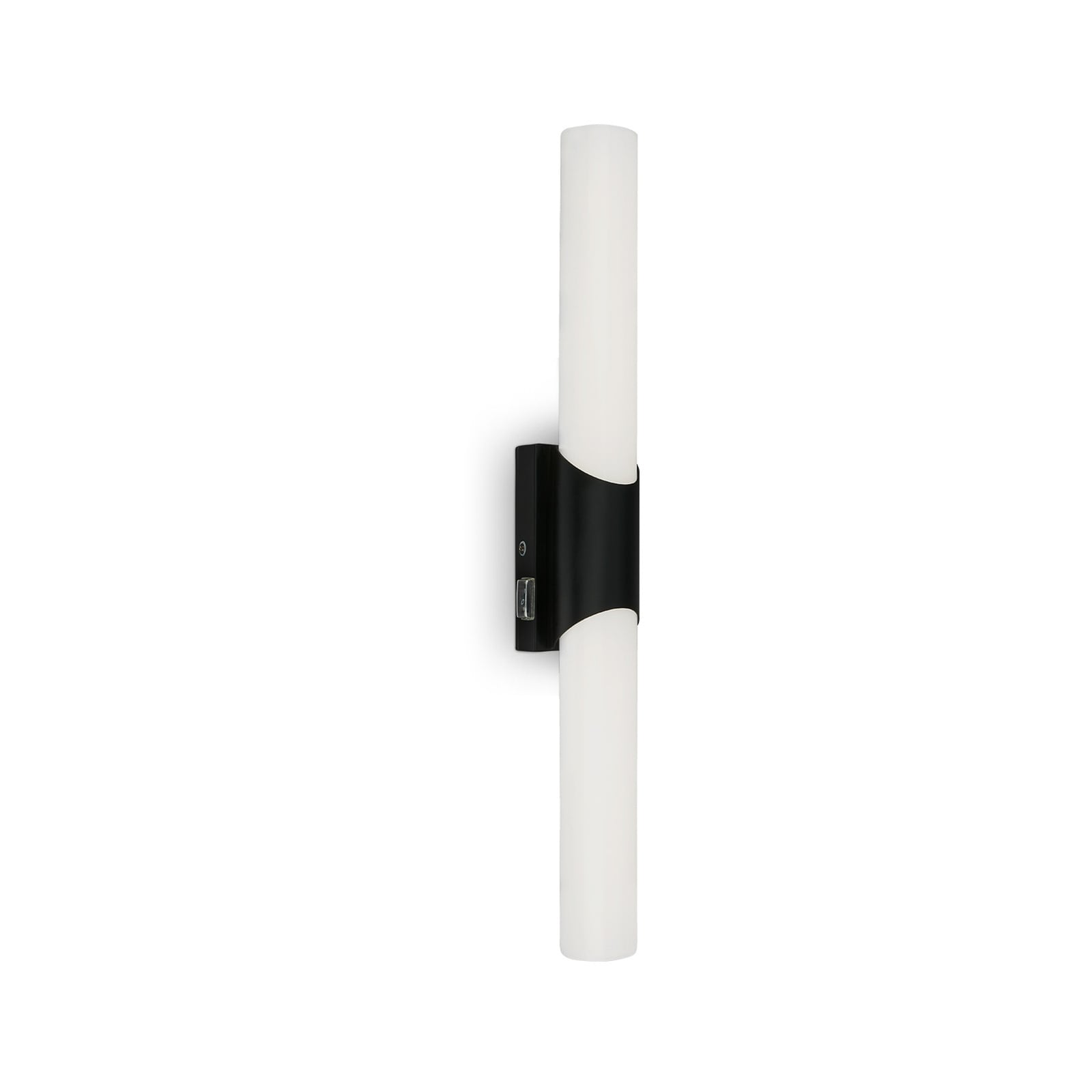 LED speillampe Klak 2-lys svart 47 cm IP44 forfra