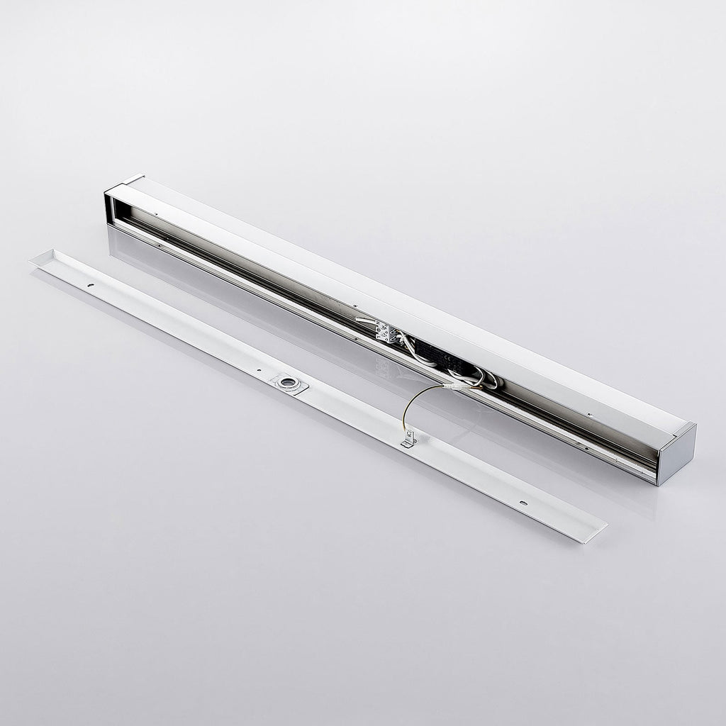 Nærbilde av LED speillampe Klea krom aluminium 90 cm LED-lys