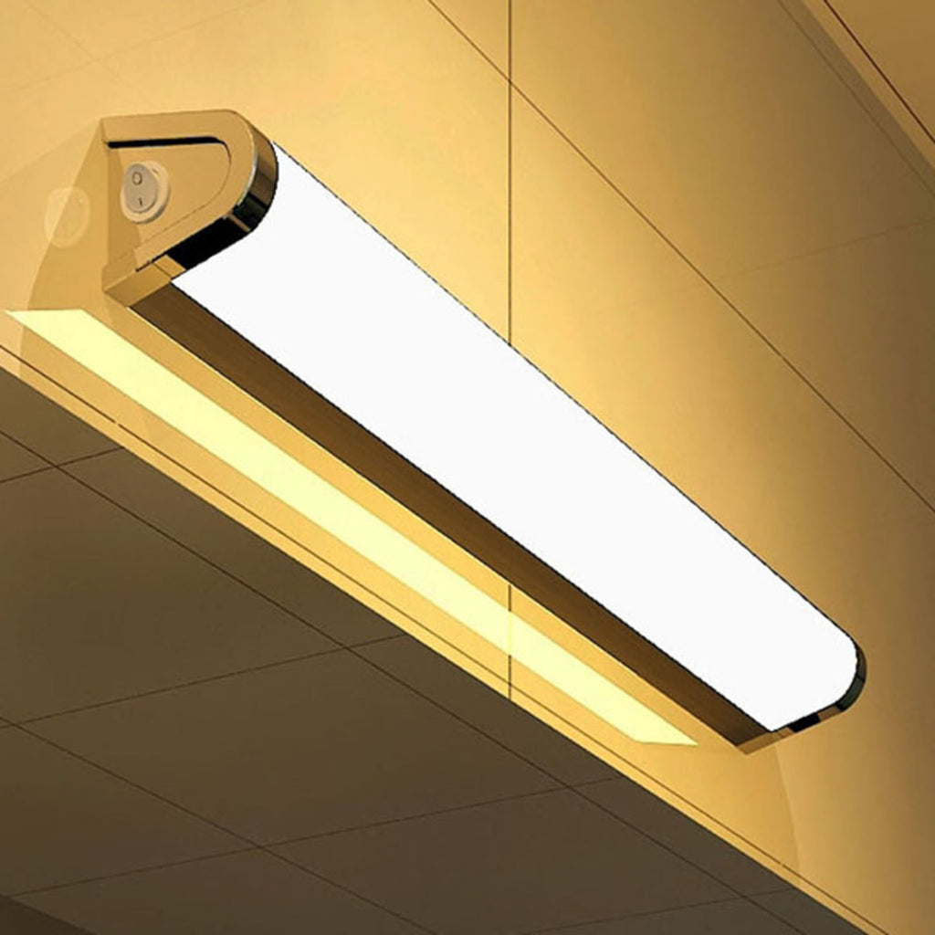 LED speillampe krom/hvit med bryter 56,5 cm 6W forfra
