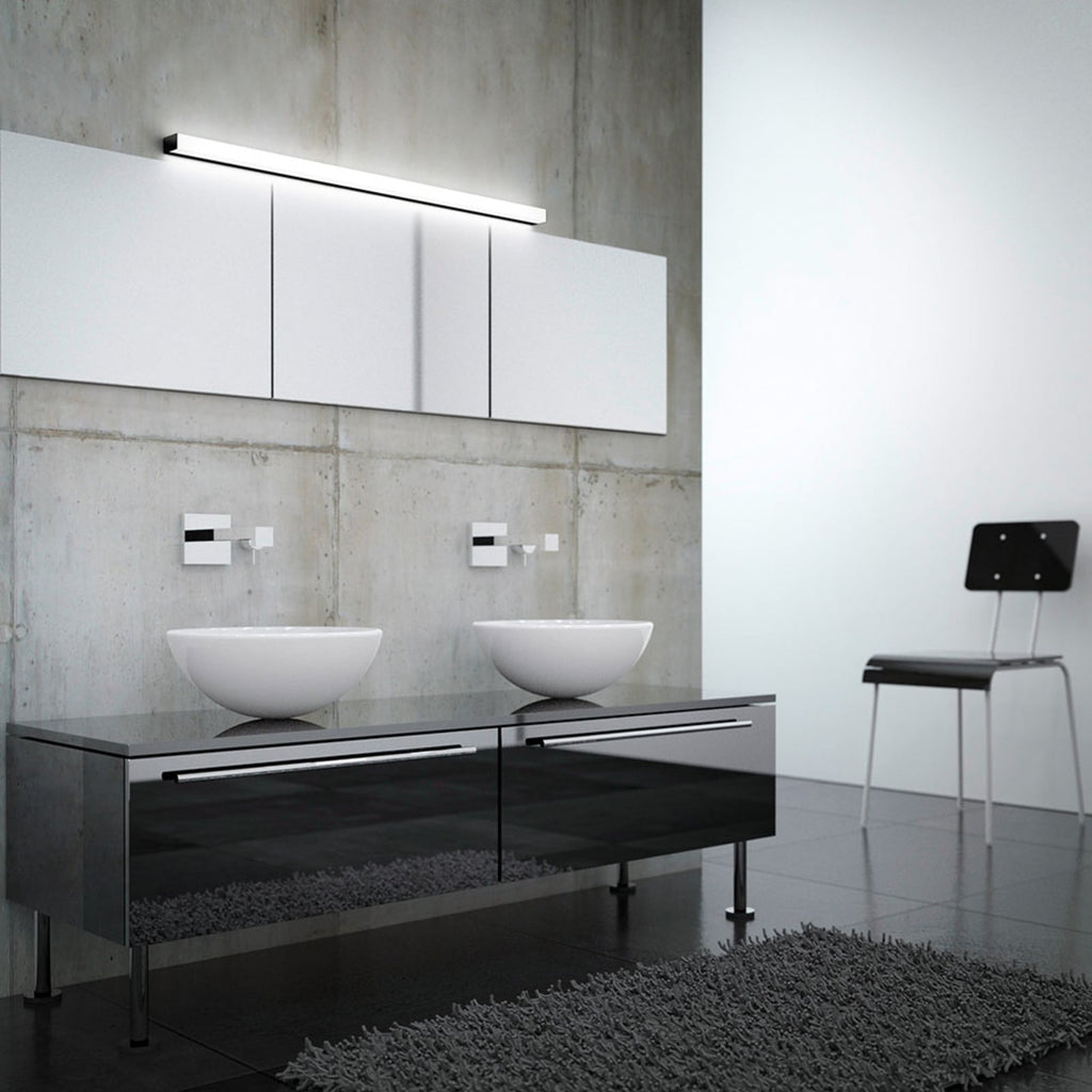 LED speillampe Lado svart matt 120 cm detalj på armatur