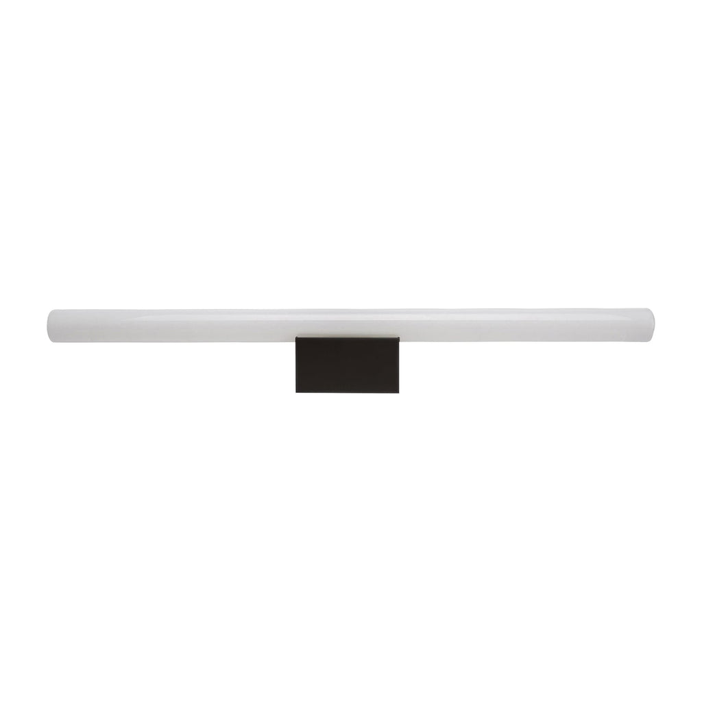Montert LED speillampe Lichtstange dimbar svart matt 50 cm 8W over speil