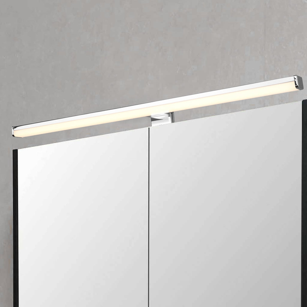 LED speillampe Lino krom/hvit 60 cm IP44 forfra