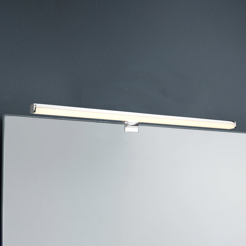 Detalj av LED speillampe Lino krom/hvit 60 cm IP44